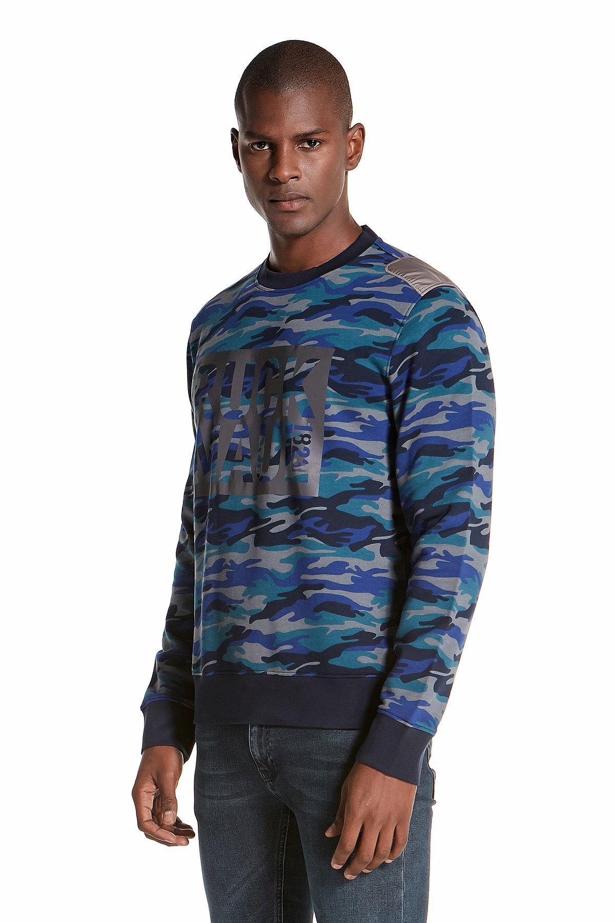 Ruck & Maul Erkek Casual Navy Blue Renk Sweatshirt AD1M0803332
