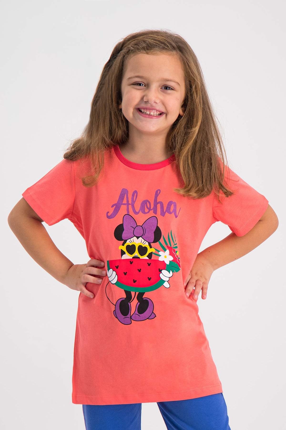 MINNIE MOUSE Mickey & Lisanslı Yavruağzı Kız Çocuk T-shirt