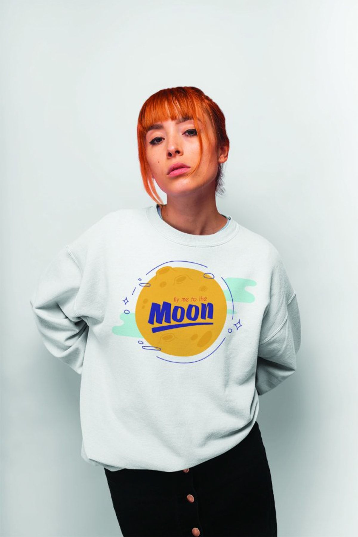 Angemiel Wear Ay Moon Kadın Sweatshirt A00025WK