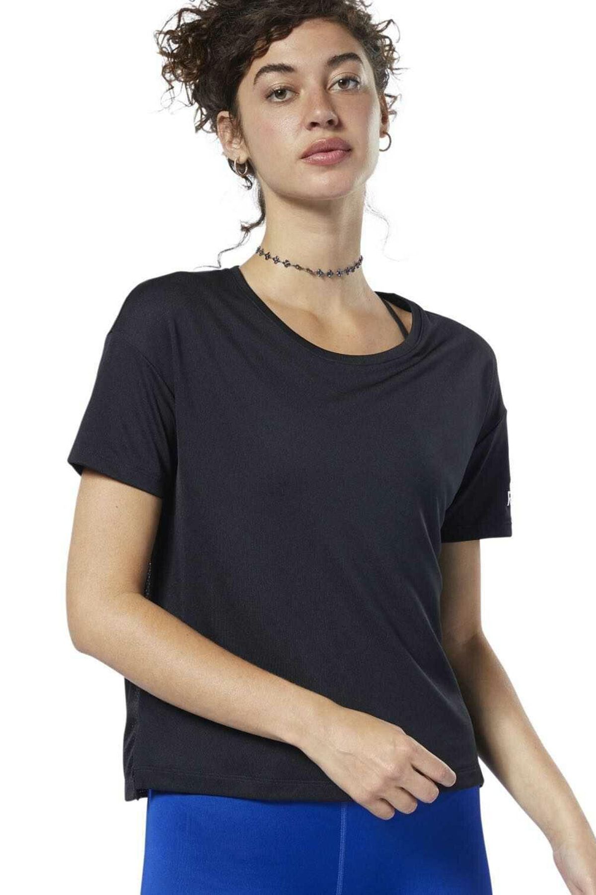Reebok Kadın Gri T-shirt - Wor Comm Poly Tee Solid - EH5798