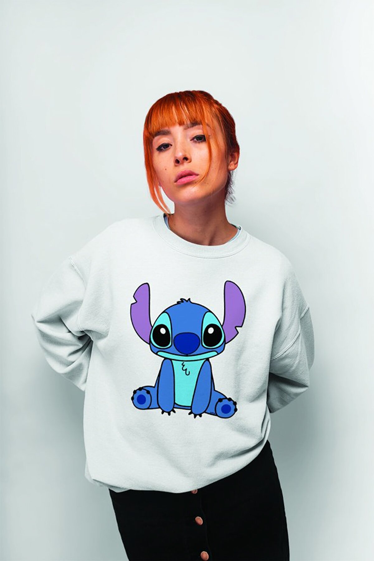 Angemiel Wear Tatlı Stitch Kadın Sweatshirt A00063WK