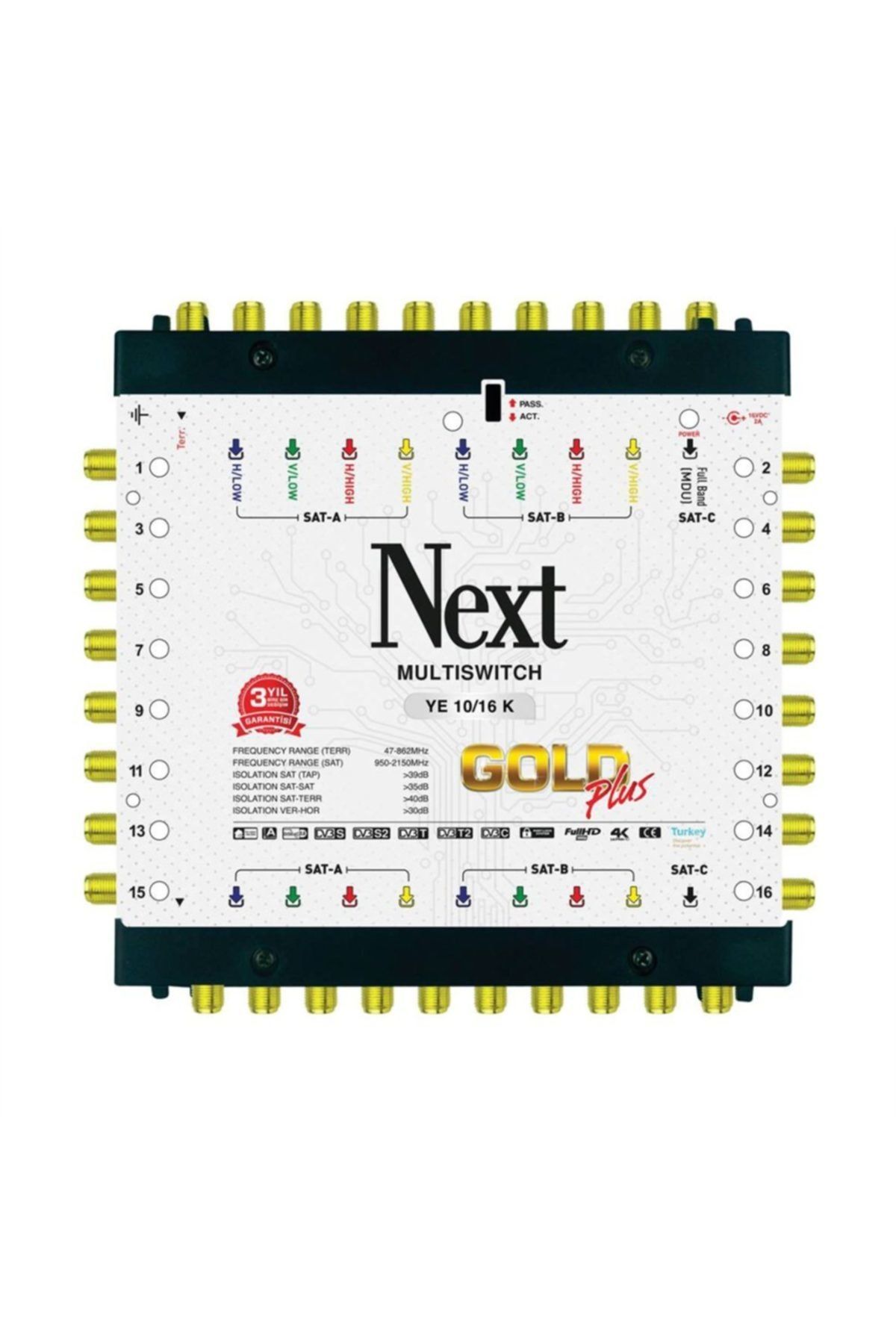 Next Nextstar Next 10/16 Kaskatlı Gold Plus Multiswitch Uydu Santrali
