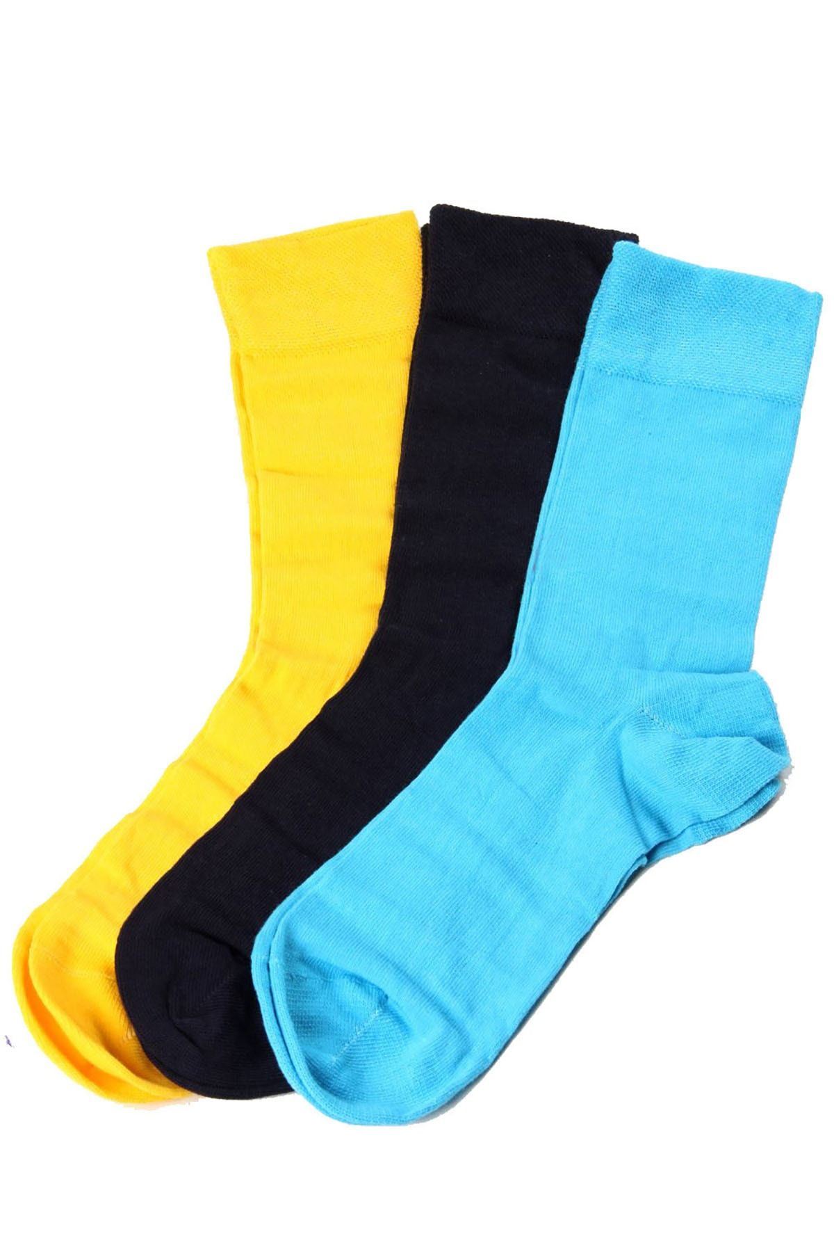 Darkzone Erkek Çok Renkli 3'lü Soket Çorap