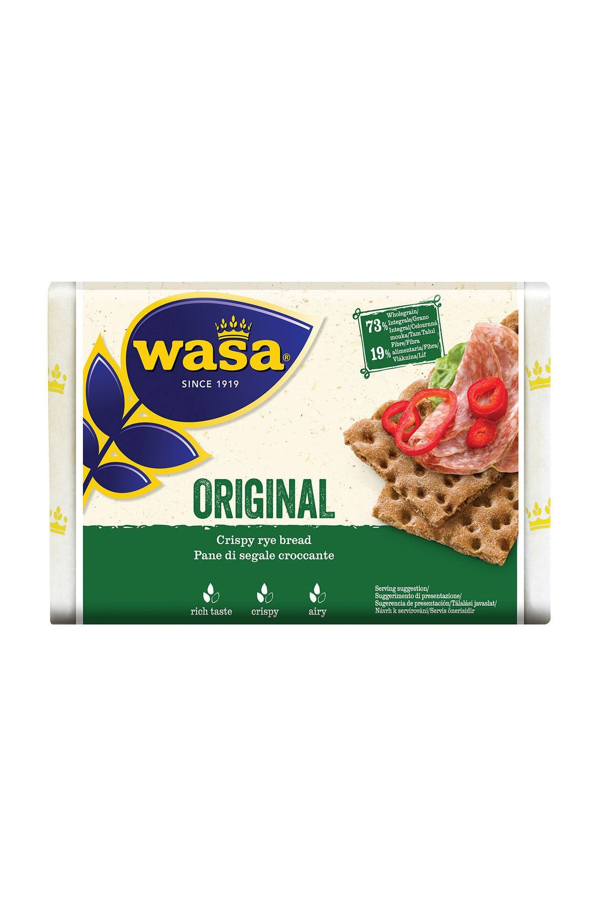 Wasa Sade Gevrek Ekmek / Crispbread Original 275 gr