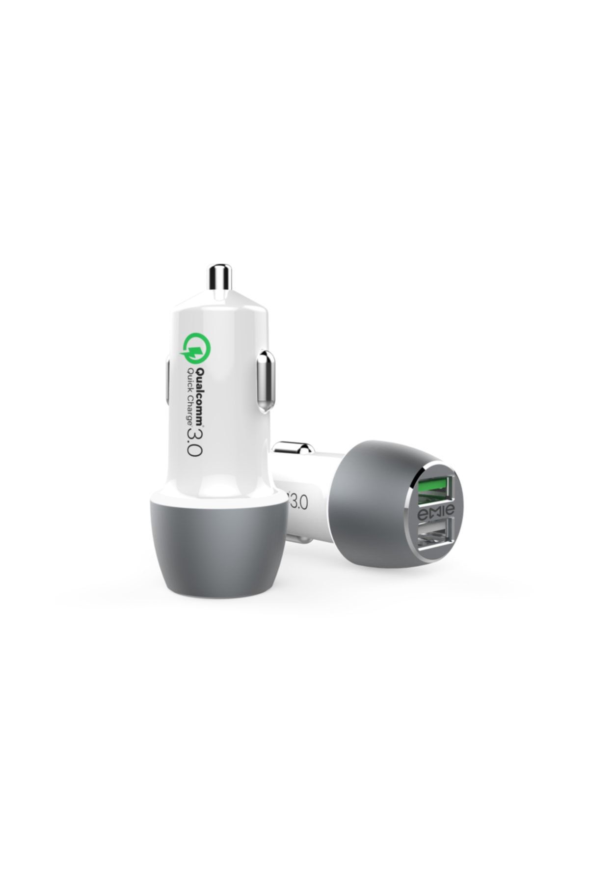 Emie Buga Car Charger 2 Port Car Charger - 30w - Qualcomm 3.0