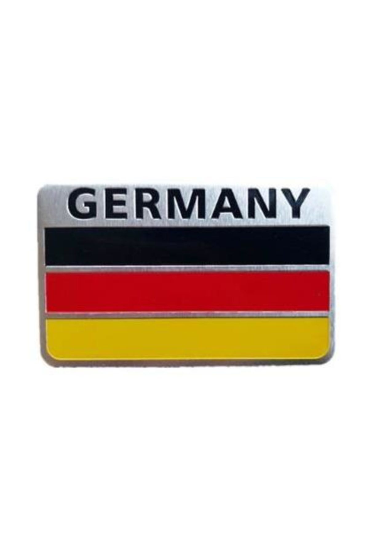 Knmaster Alman Bayrağı Tasarımlı Alüminyum Sticker Etiket