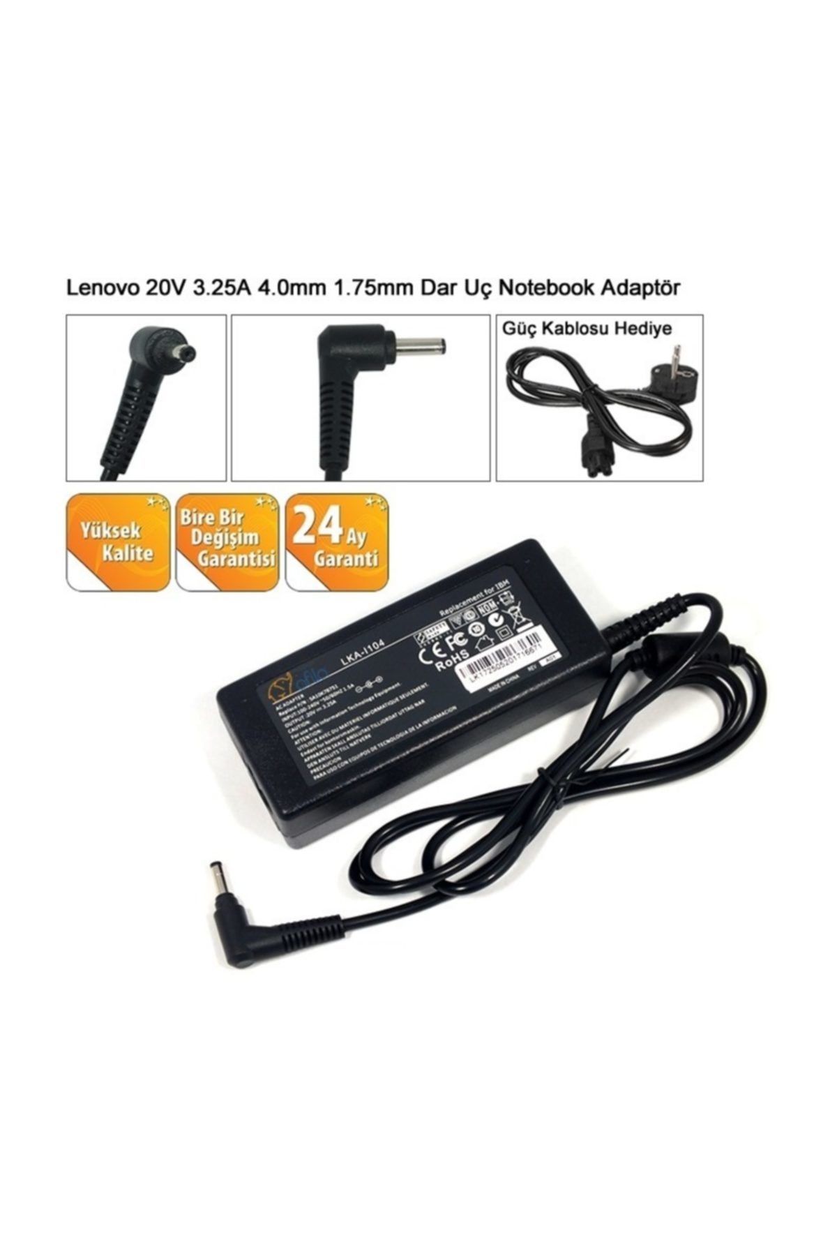 LENOVO Ideapad 310-15ıkb, 310-15ıkb 80tv Notebook Adaptörü 65w Şarj Cihazı (20v 3.25a)