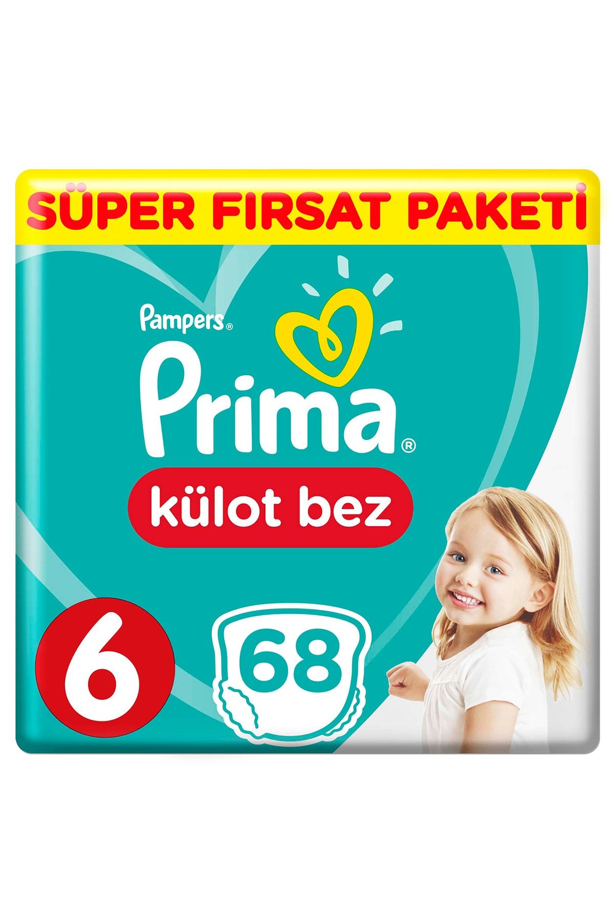 Prima Külot Bebek Bezi 6 Beden 68 Adet Süper Fırsat Paketi