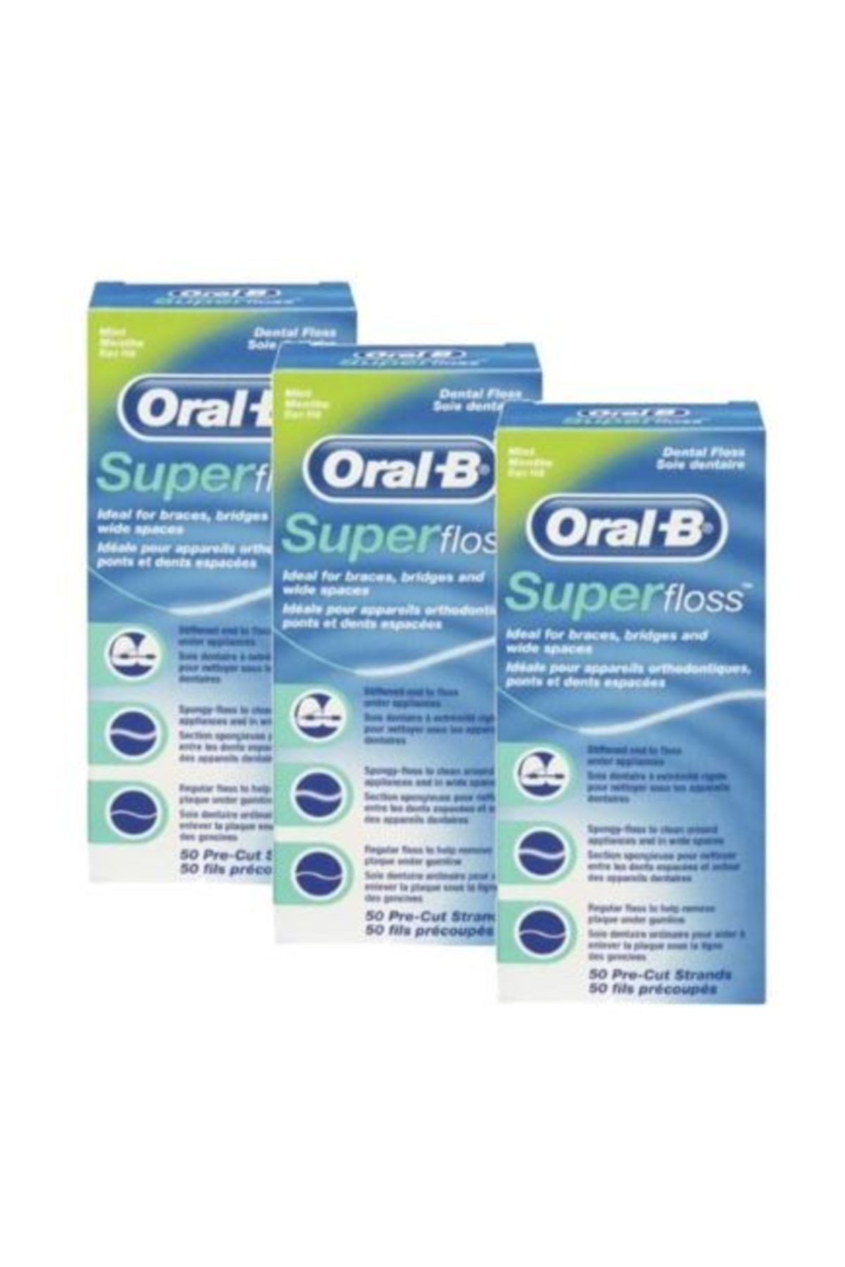 Oral-B Diş Ipi Super Floss 50 Metre (süperfloss) * 3 Adet