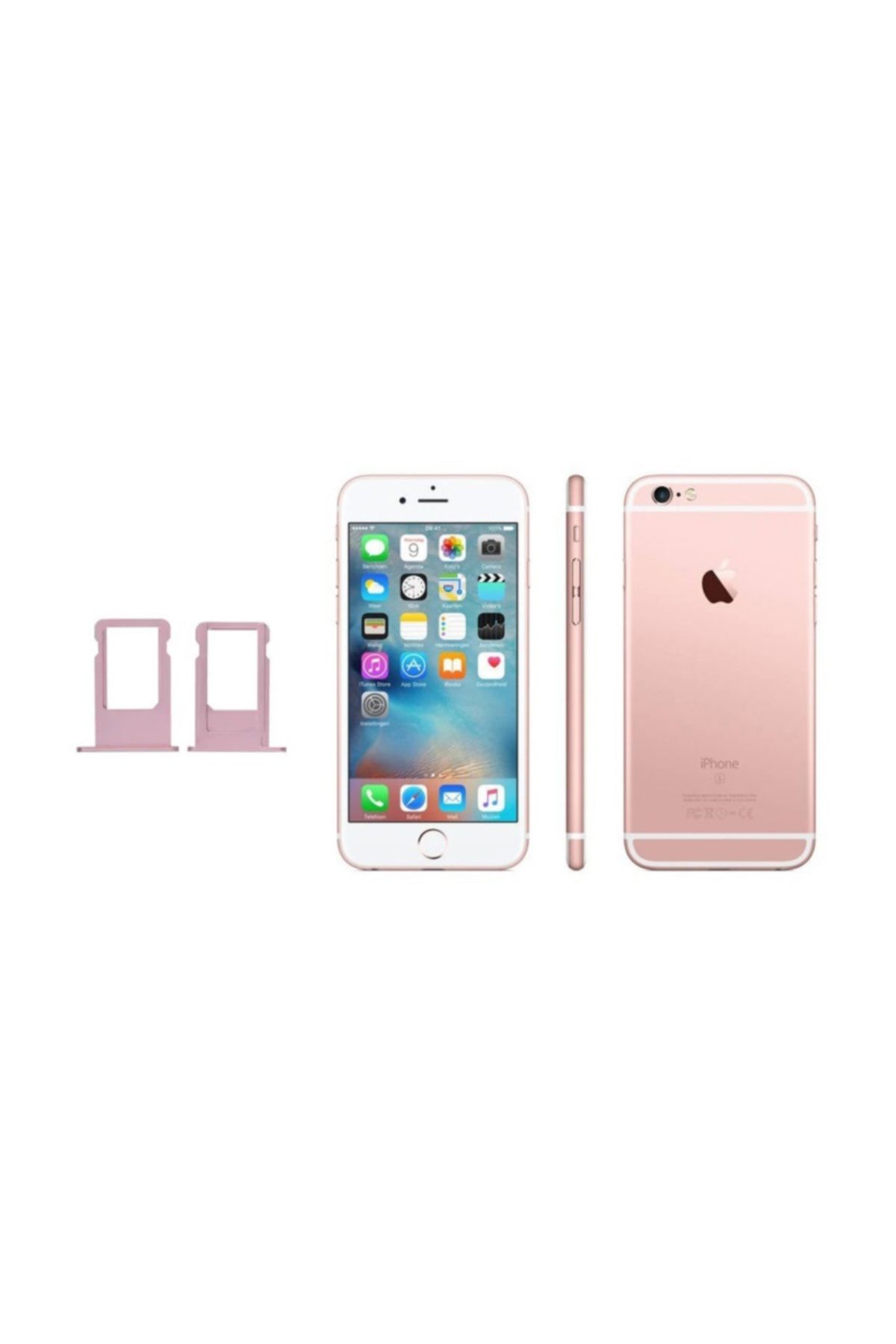 EgeTech E&t-trade Apple Iphone 6s Sim Kart Kapak Aparatı Metal Çekmece - Rose Gold
