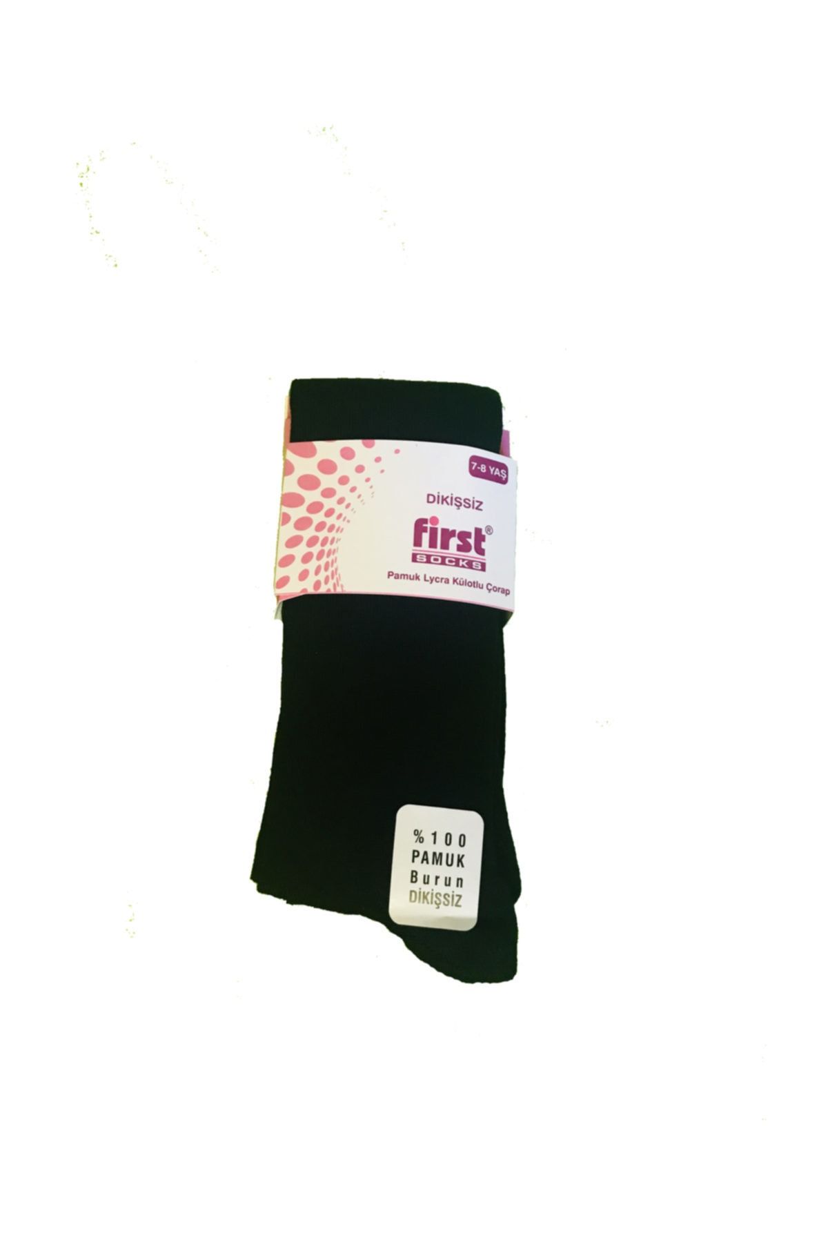 First 6 Çift Siyah Renk  Burun Dikişsiz Külotlu Çorap
