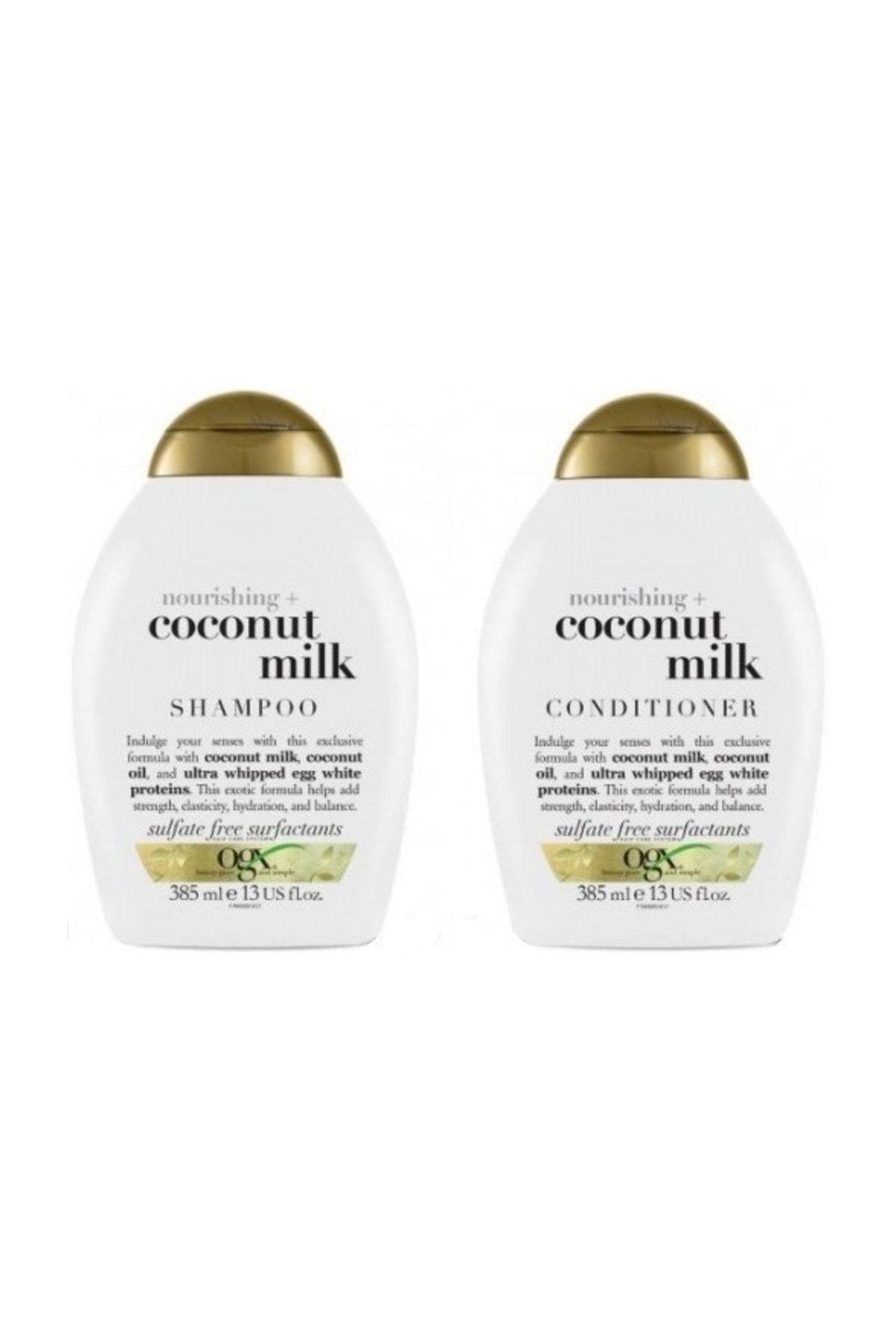 OGX Besleyici Coconut Milk Şampuan 385 ml + Saç Kremi 385 ml