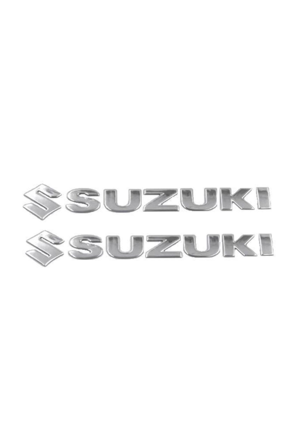 Knmaster Suzuki Kabartmalı Yapıştırma Etiket Sticker Gümüş