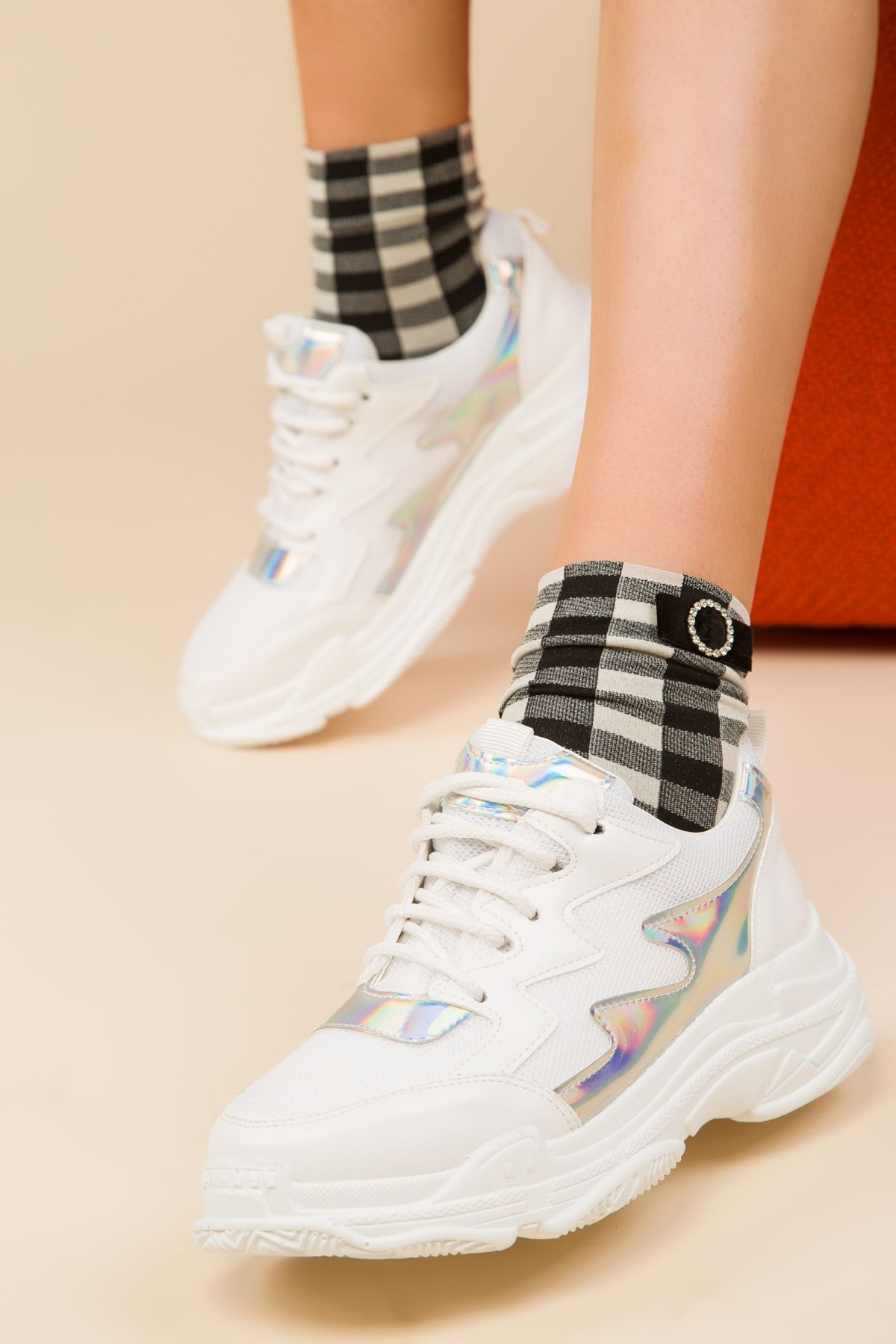 SOHO Beyaz Neon Kadın Sneaker 14416