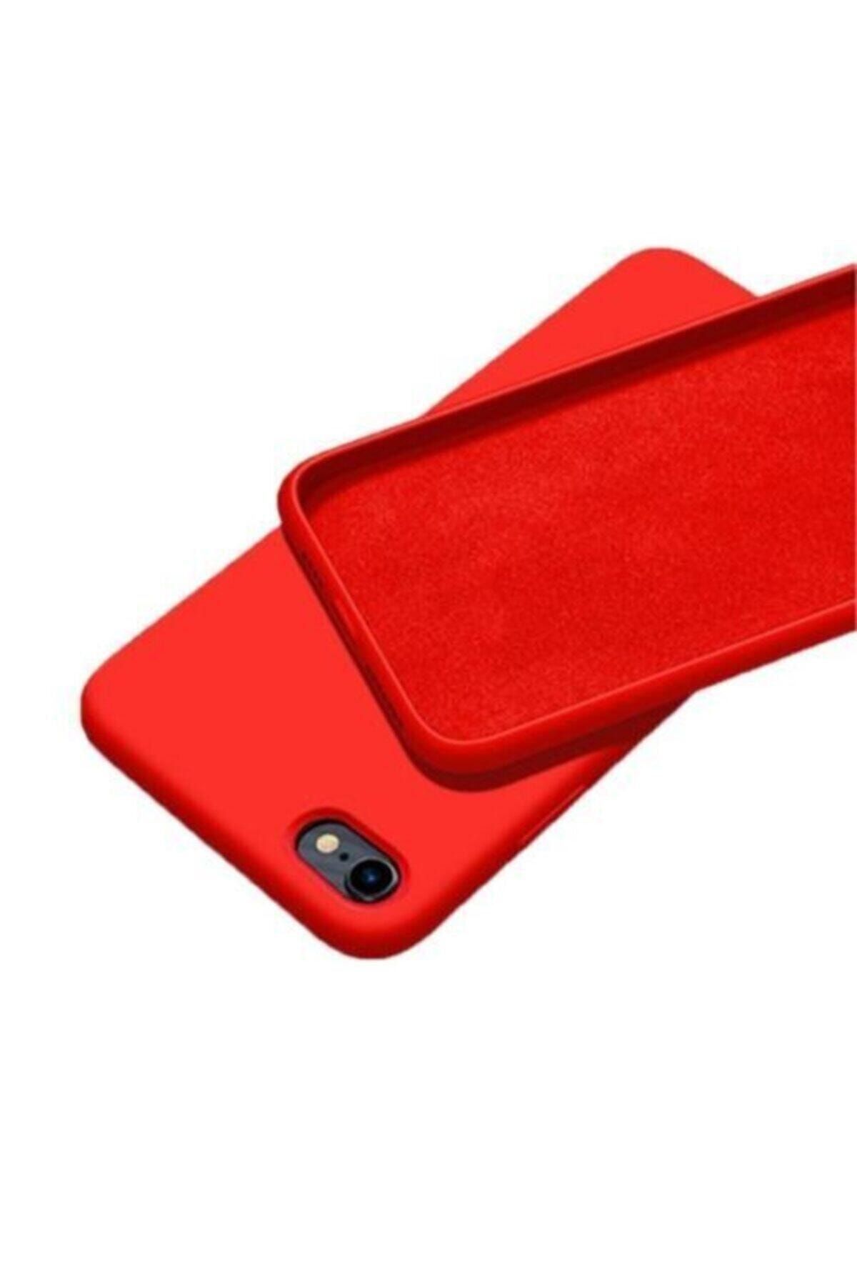HappyCase Apple Iphone 7 - 8 - Se 2020 Içi Kadife Lansman Silikon Kılıf Kırmızı