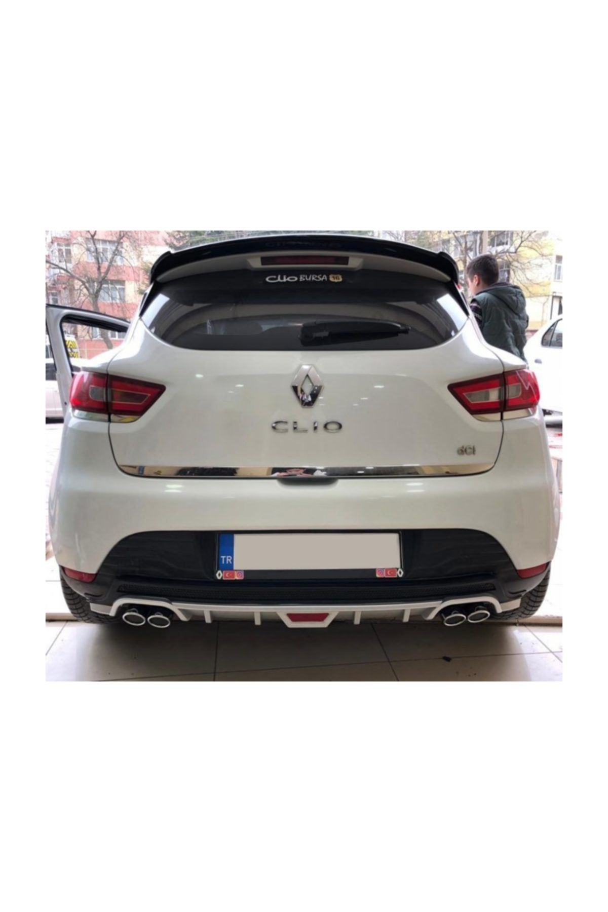 Boostzone Renault Clio 4 Arka Tampon Difüzör Gri