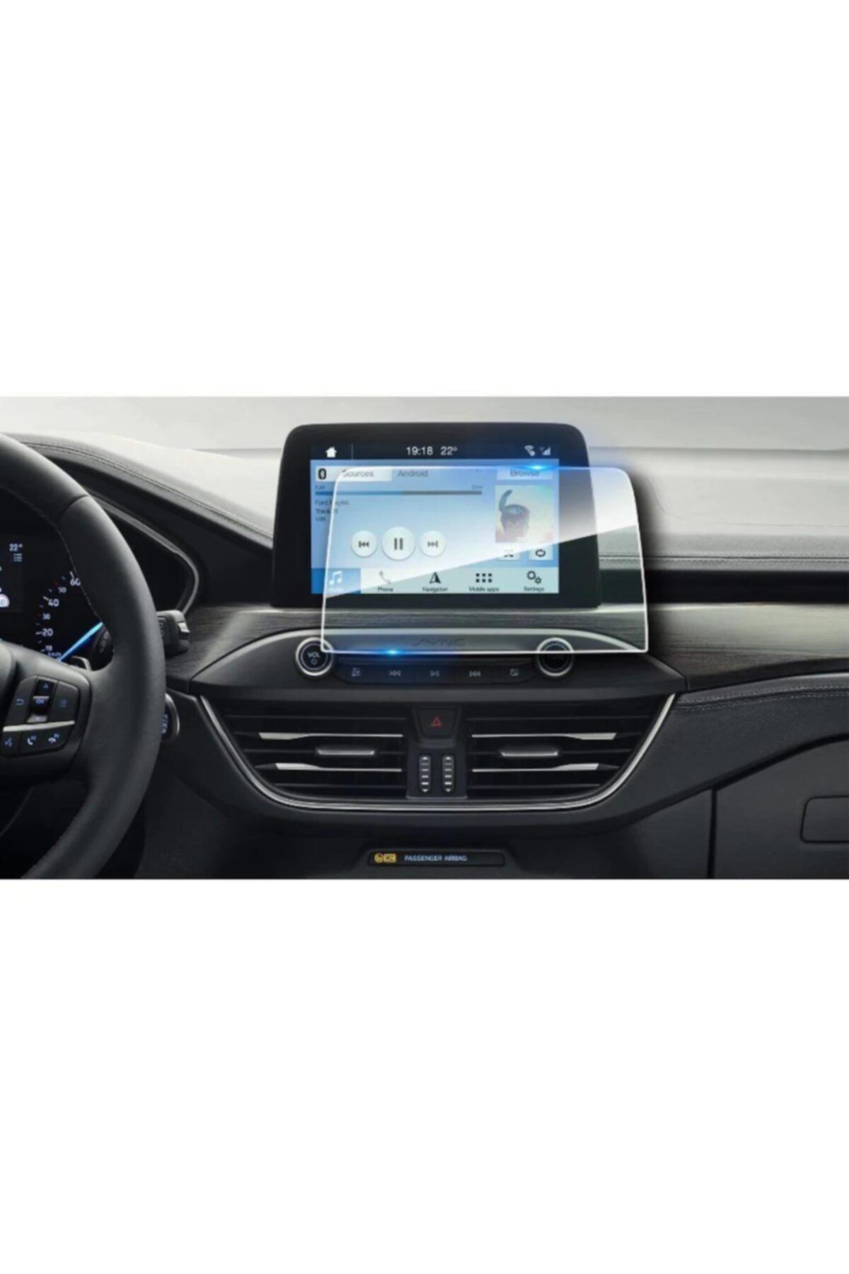 OLED GARAJ Ford Transit İçin Uyumlu Navigasyon Ekran Koruyucu 9h Nano Glass