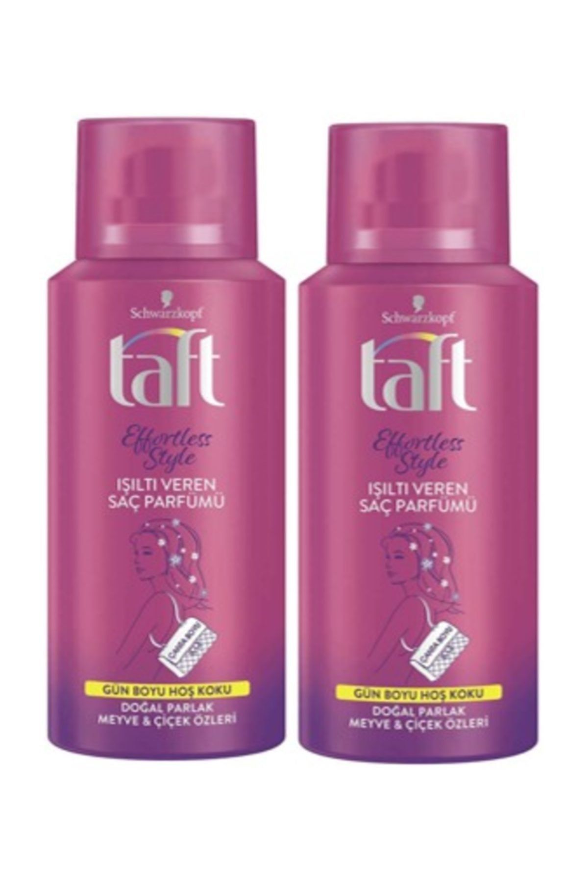 Taft Effortless Style Işıltı Veren Saç Parfümü 100 Ml X 2 Adet