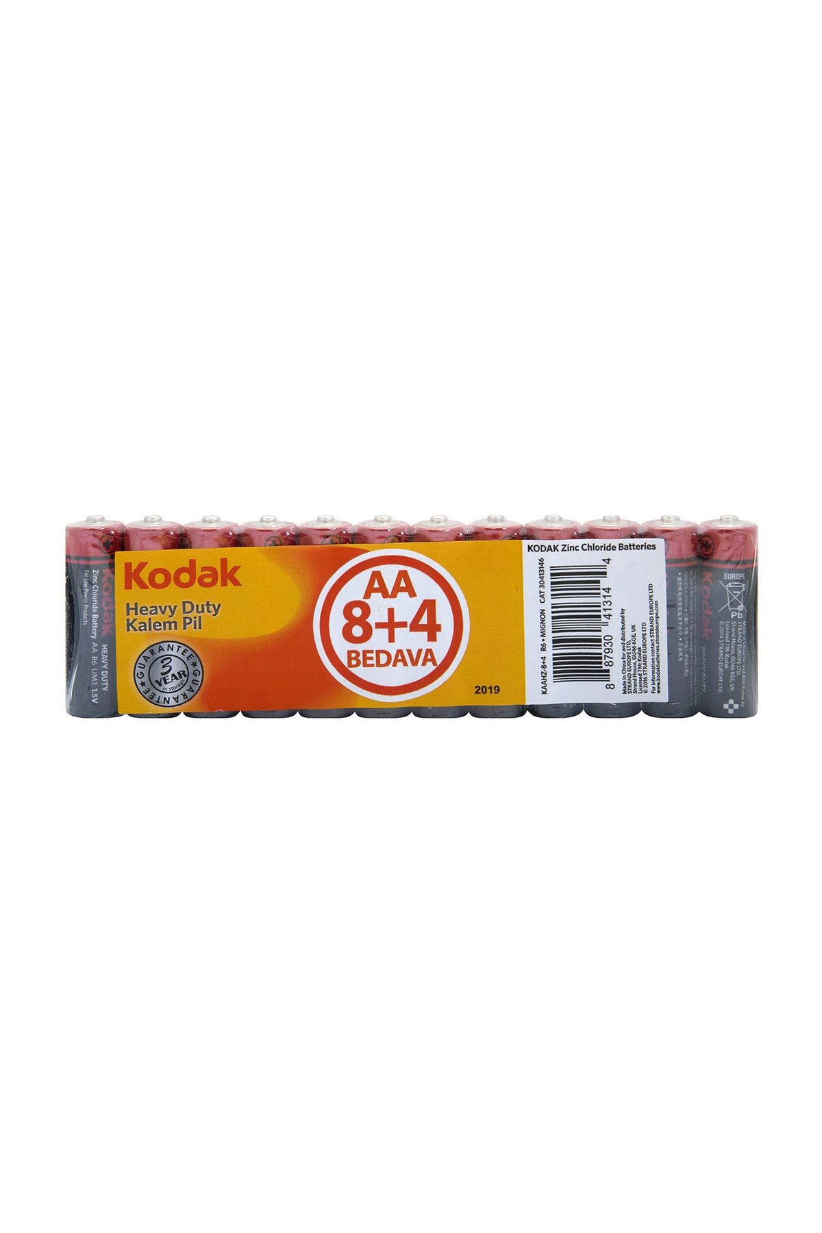 Kodak Çinko Karbon Kalem Pil Shrınk Aa  8+4