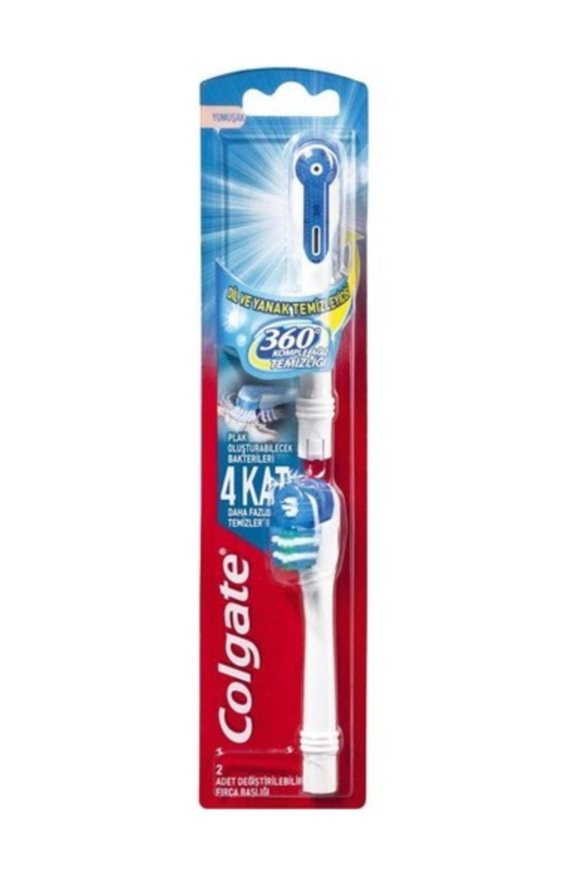 Colgate 360 Pilli Diş Fırçası Yedek Fırça Başlığı