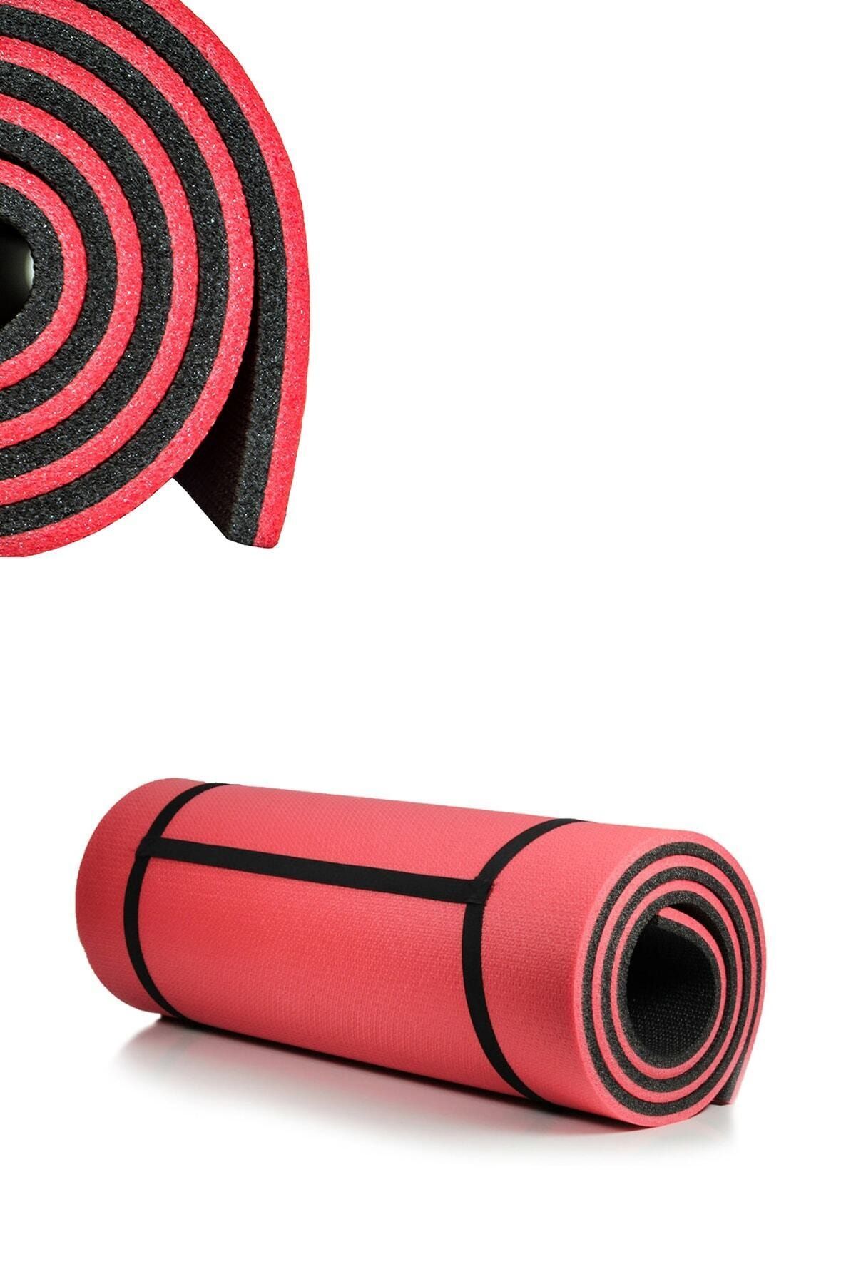 Leyaton Pilates Minderi Yoga Mat Fitness Egzersiz Minderi Nar Çiçeği Siyah