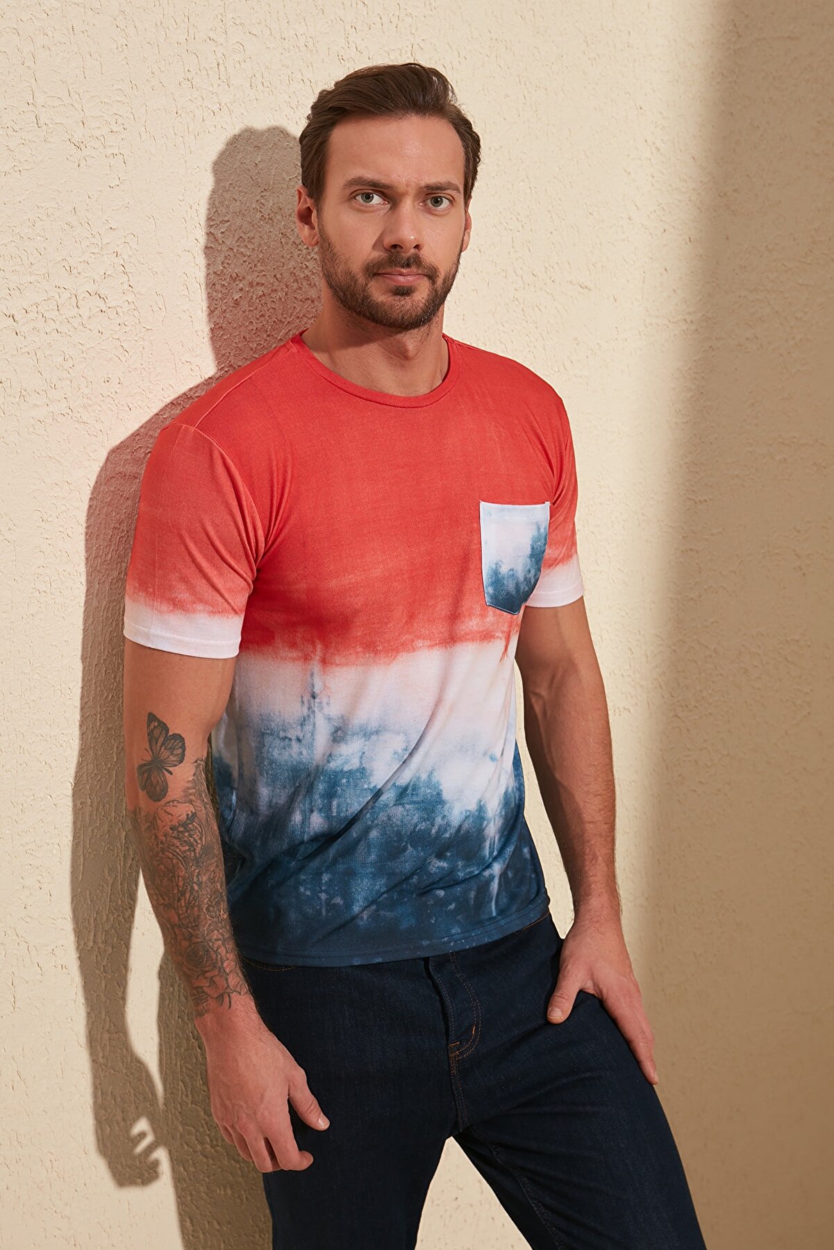 TRENDYOL MAN Çok Renkli Erkek Slim Fit T-Shirt TMNSS19TS0561