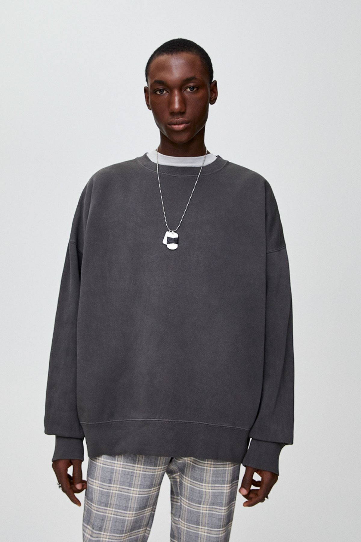 Pull & Bear Renkli Basic Oversize Sweatshirt