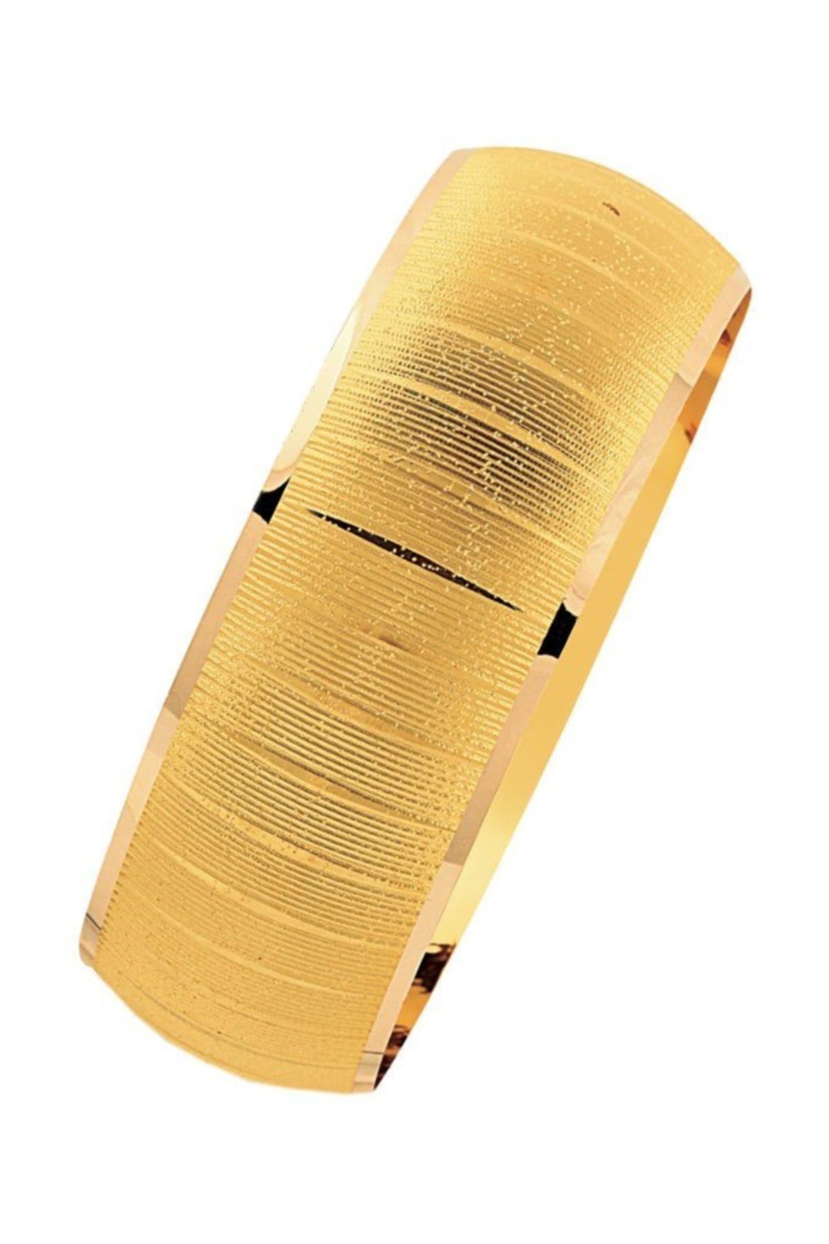 BİLEZİKHANE 14 Ayar Altın Mega Bilezik 25 Gram Ağaç Kabuğu Model