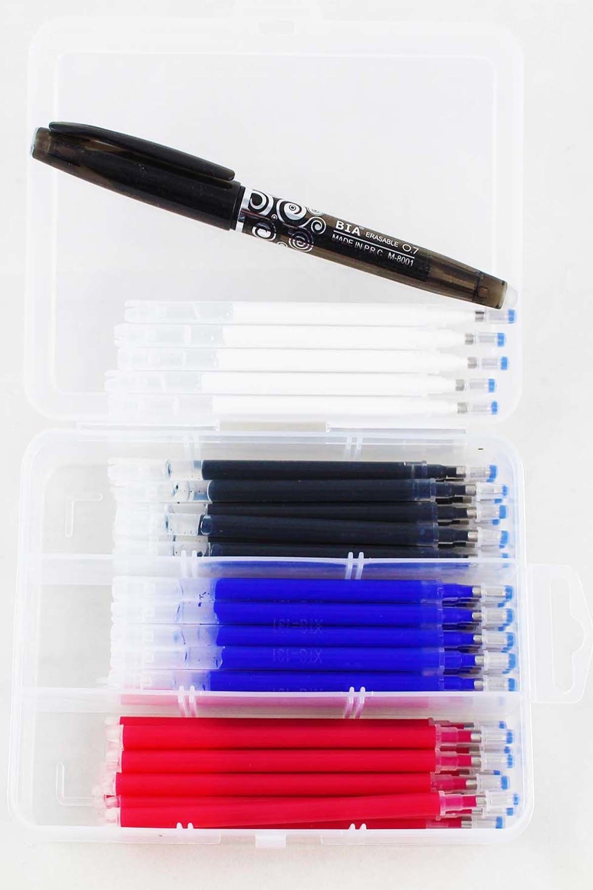 İşkur Makina Isı Ile Uçan Silinebilen Refill Kalem Içi Ve Kalem Seti 40 Adet