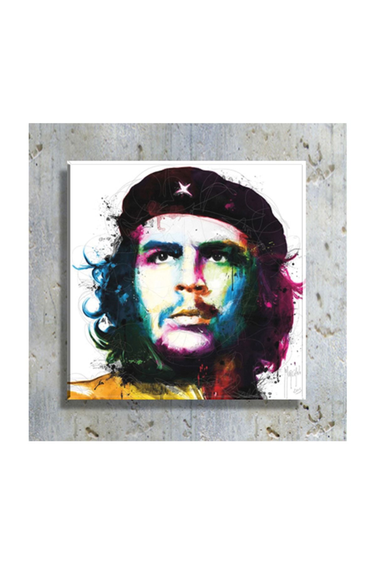 mağazacım Anonim Che Guevara Portre Sulu Boya Reprodüksiyon 50 Cm X 50 Cm Kanvas Tablo Tbl1059