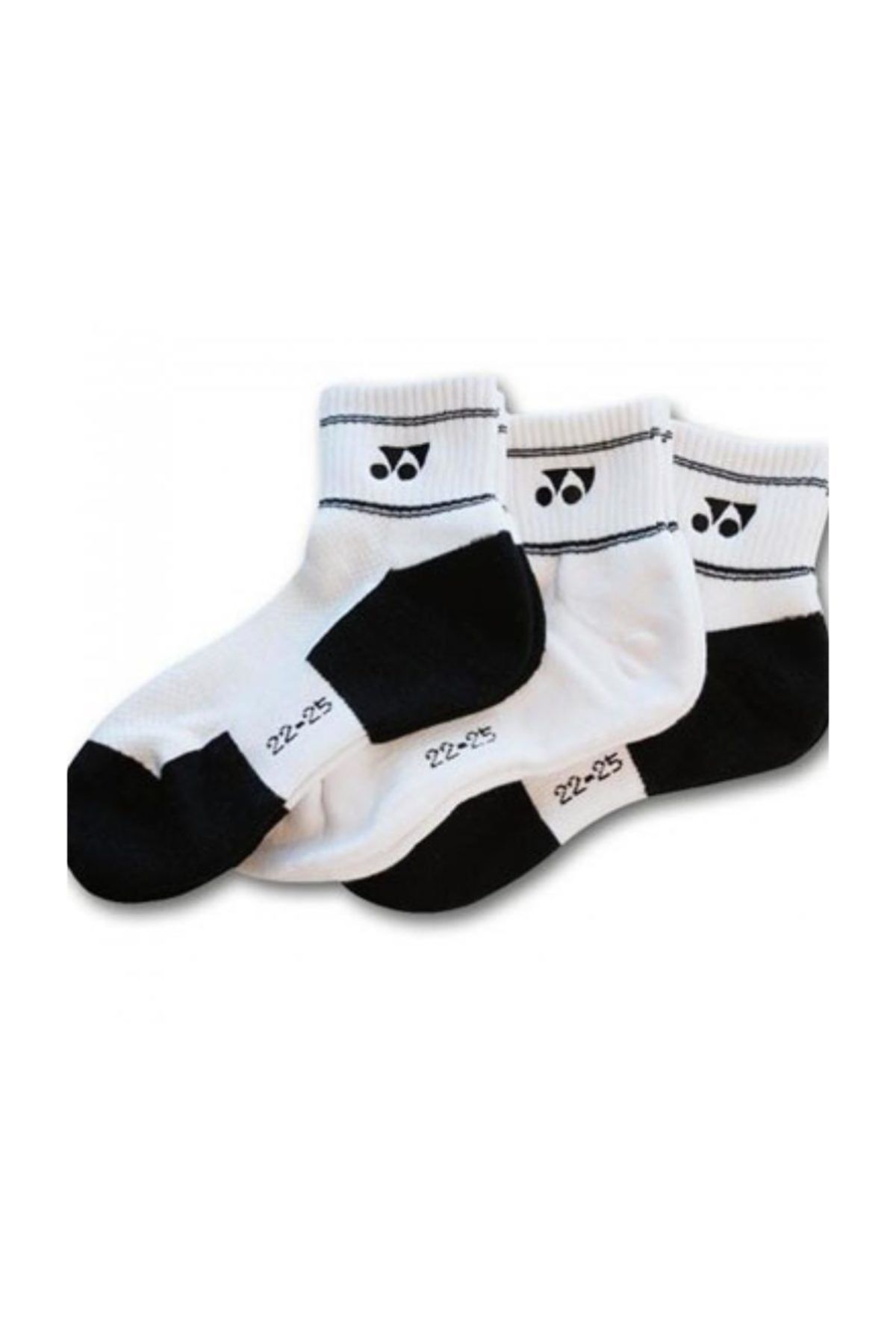 Yonex 8423 (3'lü) Kısa Çorap- Siyah/beyaz