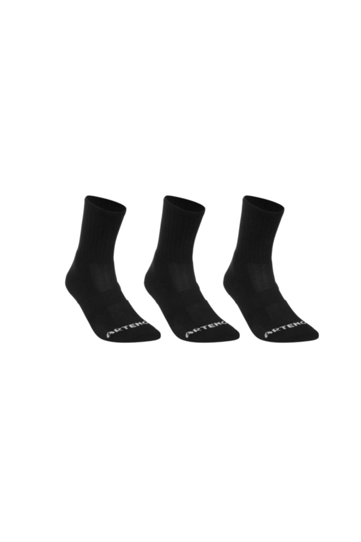 HUHULOGY Unisex Spor Çorabı 3 Çift Siyah Rs500 Artengo