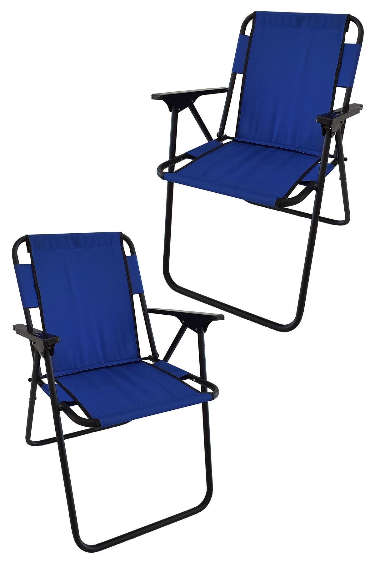 Bofigo Mavi 2 Adet Kamp Sandalyesi Katlanır Sandalye Piknik Sandalyesi Plaj Sandalyesi Mavi. Tek Kişilik M