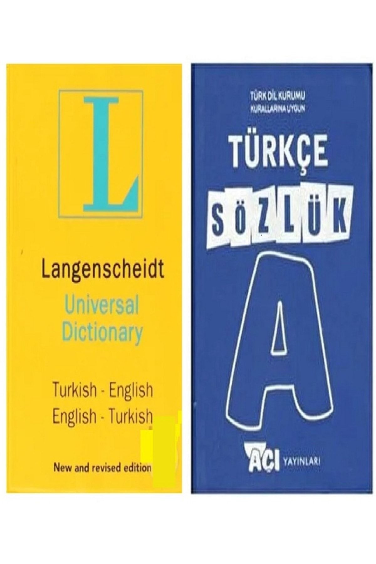Açı Yayınları Türkçe Sözlük TDK Yazım Kurallarına Uygun - L Sözlük Türkçe İngilizce Langenscheidt Universal