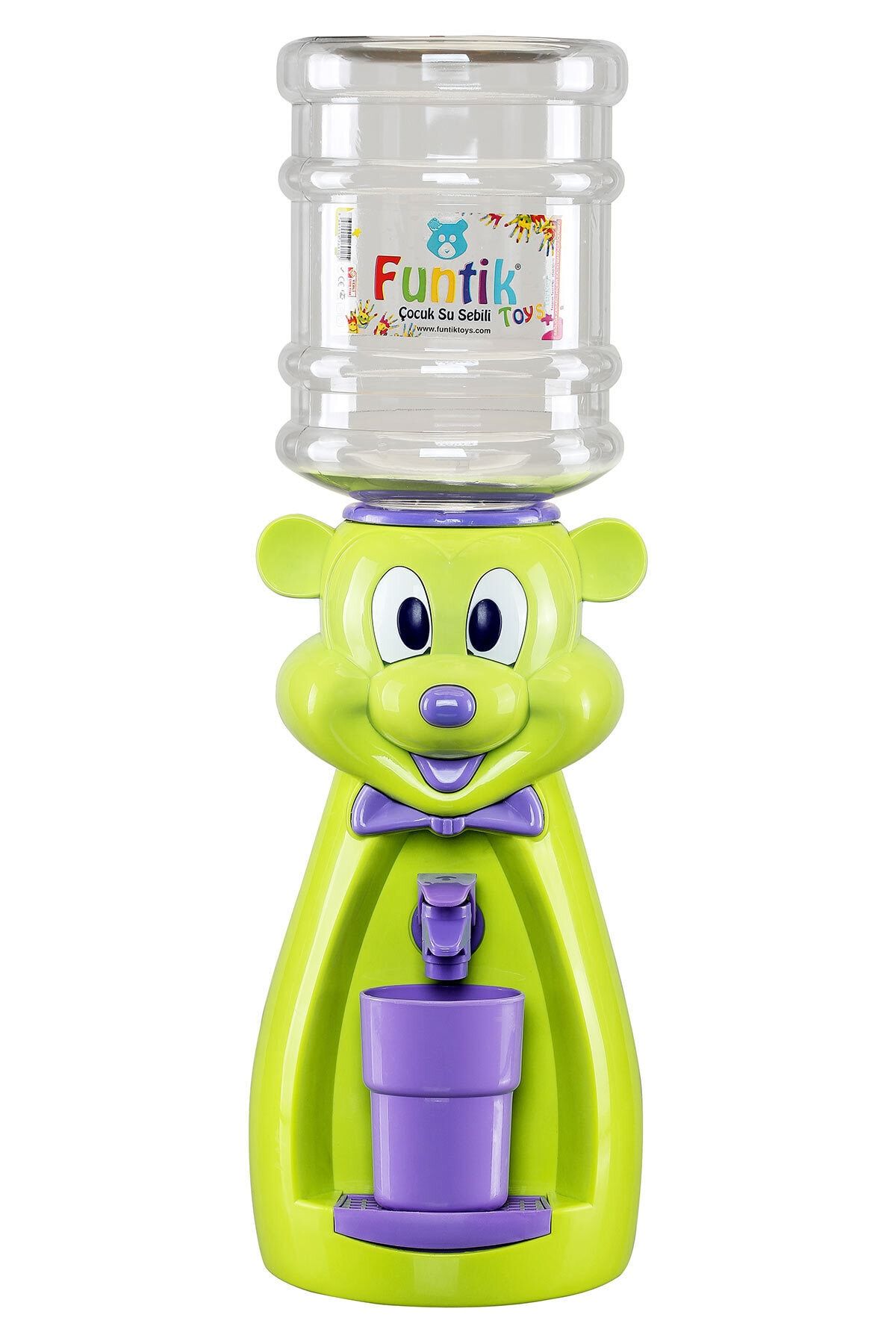 Funtik Toys Funtik Ayı Çocuk Su Sebili Yeşil Üzeri Mor