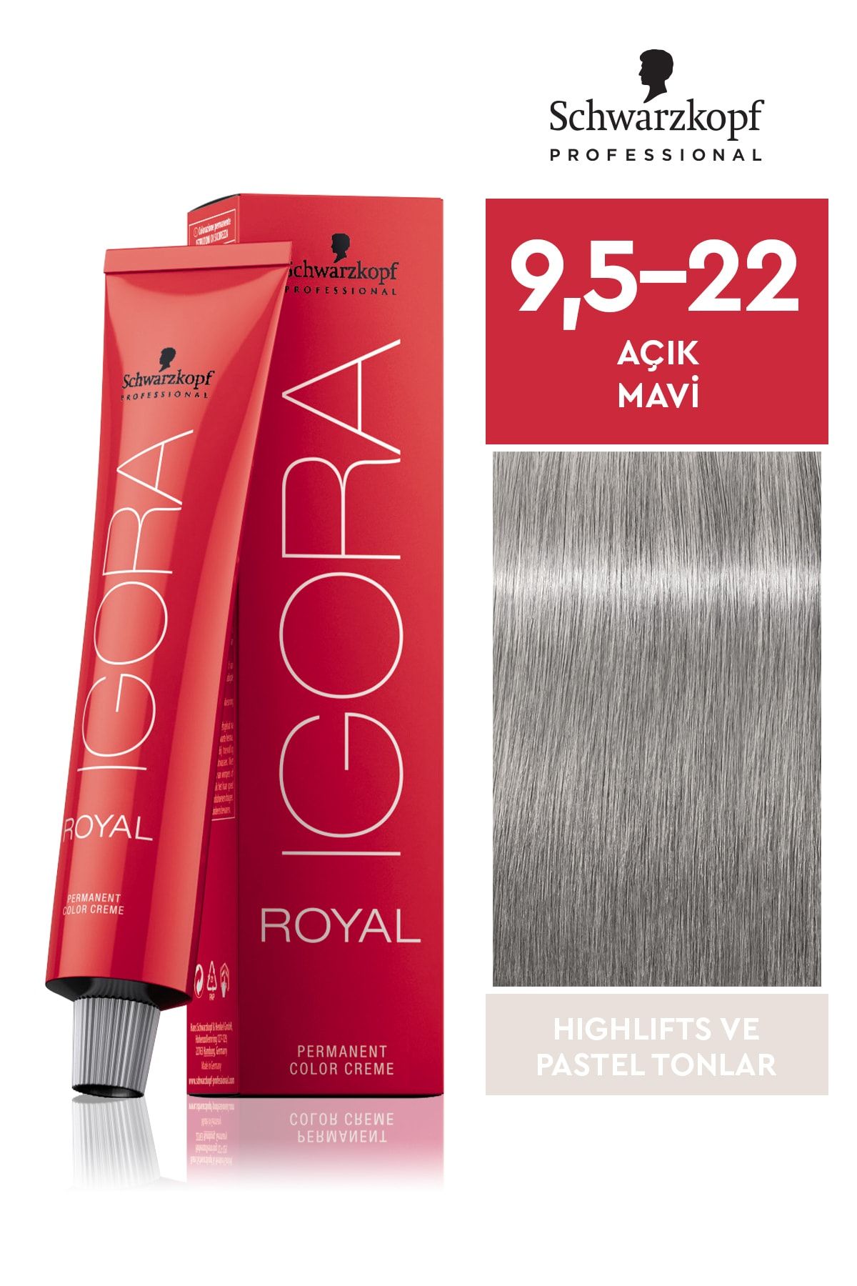 Igora Royal Pastel Tonlar 9,5-22 Açık Mavi Saç Boyası