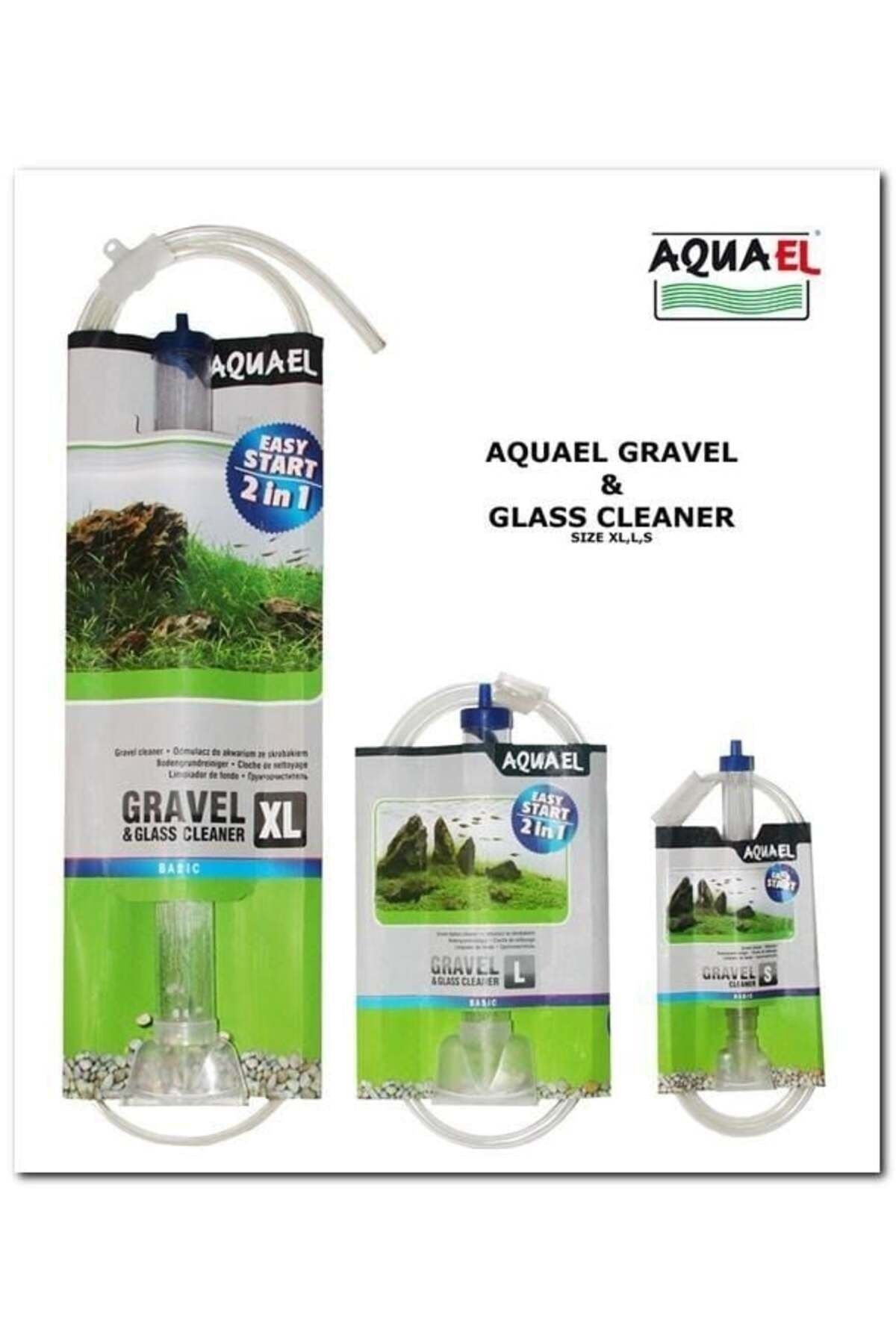 Aquael Gravel & Glass Cleaner Dip Süpürgesi L