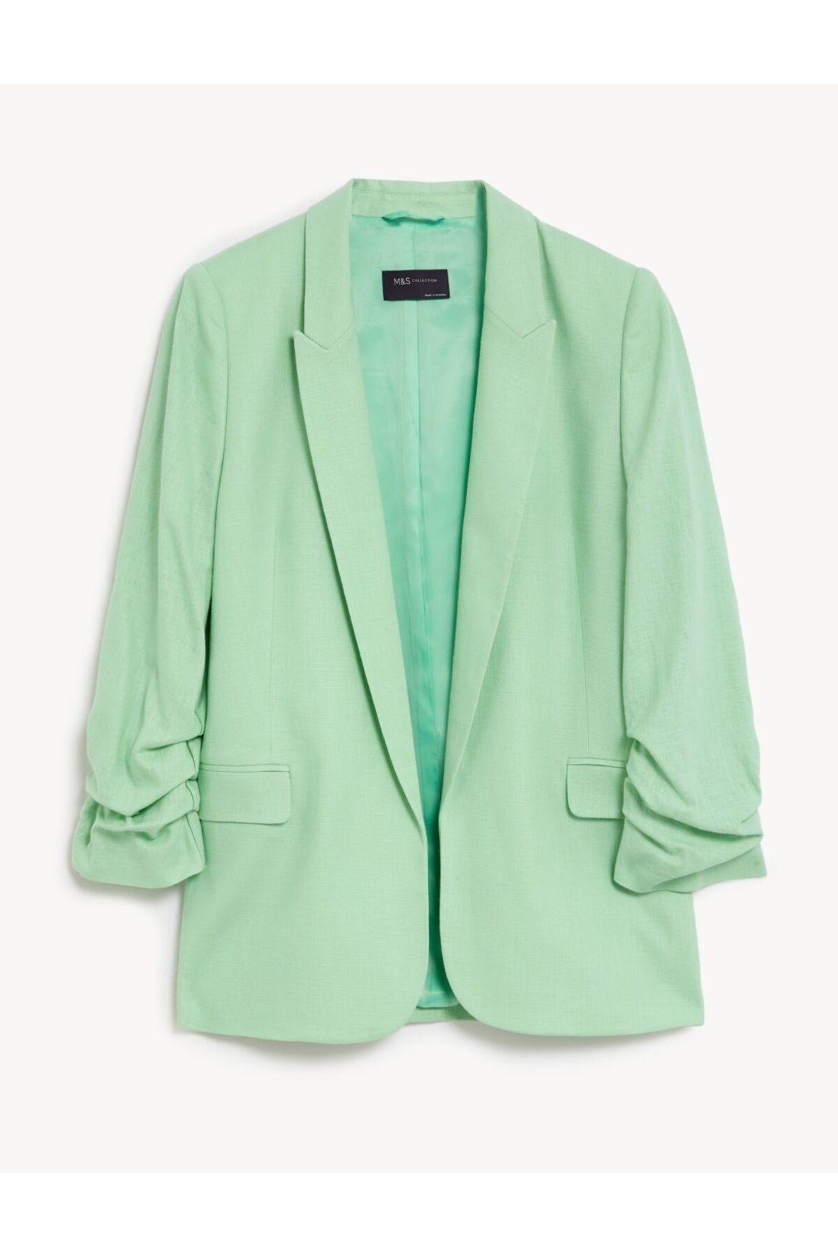 Marks & Spencer Büzgü Detaylı Keten Blazer Ceket