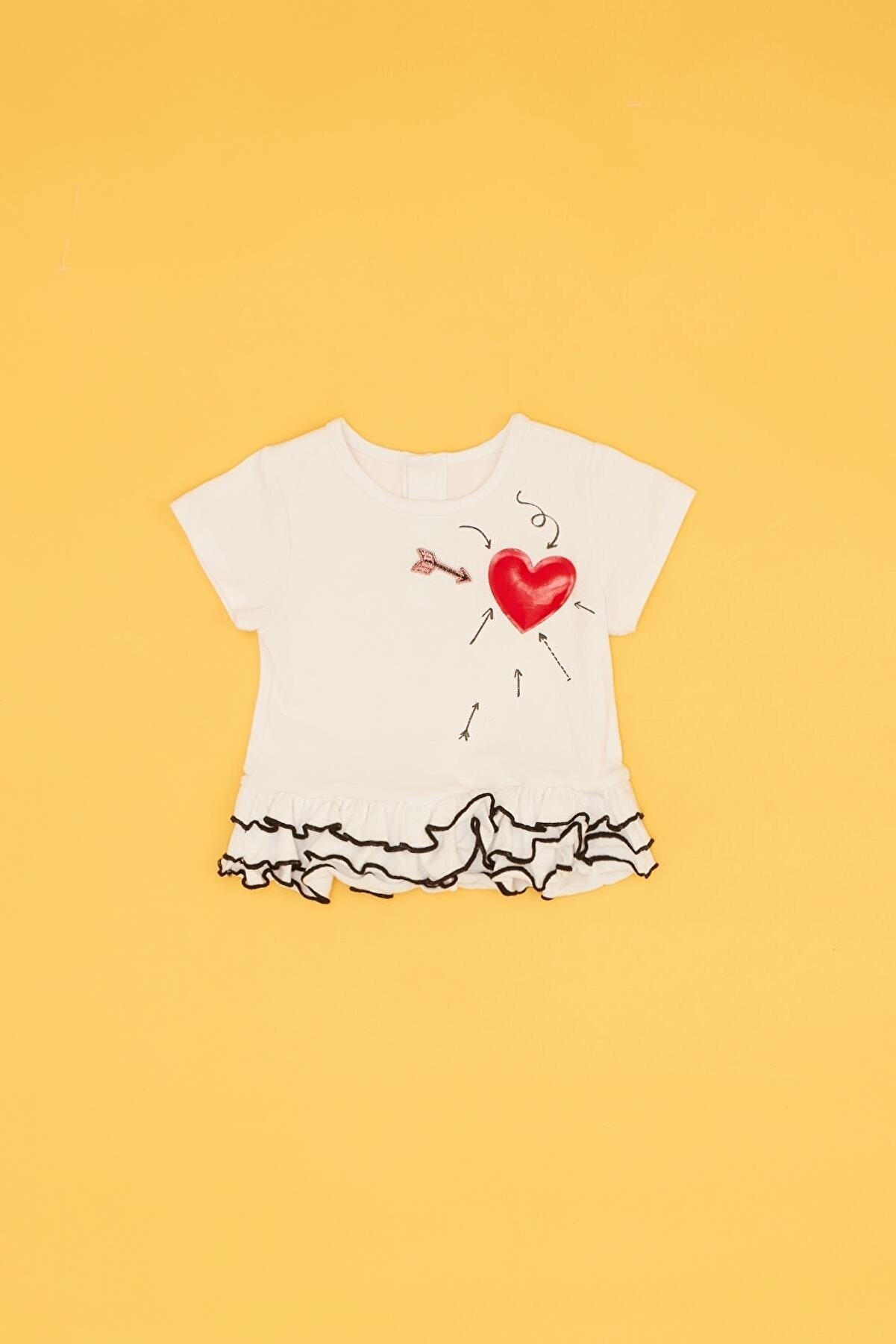 BG Baby Kız Bebek Beyaz T-shirt