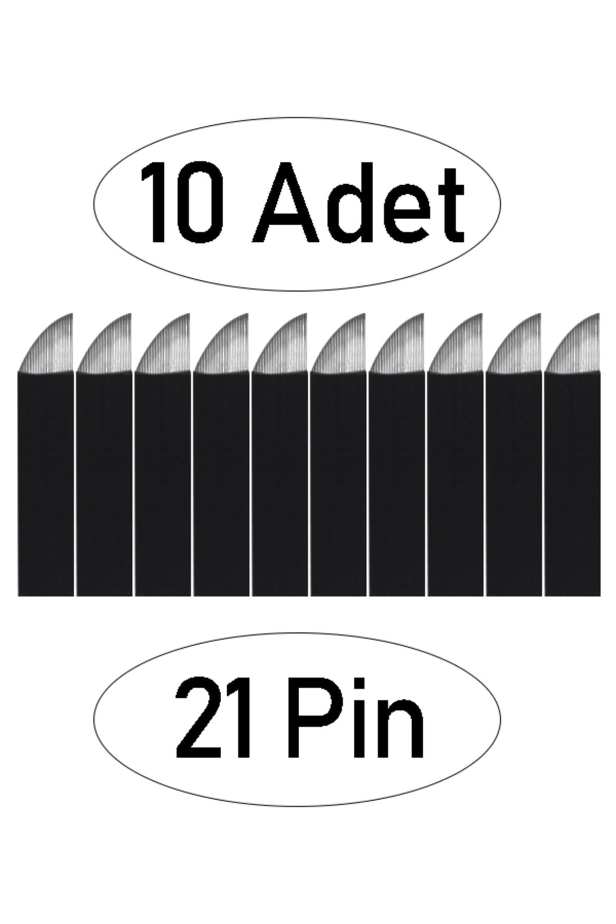 ARMONİKONYA 10 Adet 21 Pin Siyah Microblading Kalıcı Makyaj Için 0,18 Mm Microblading Iğne Kalıcı Kaş Iğne
