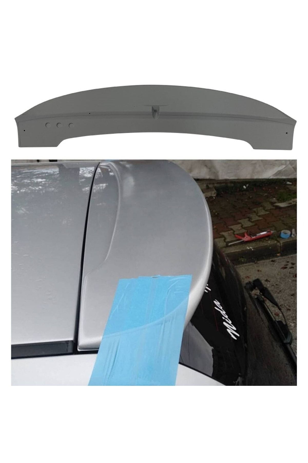 HYM TUNİNG Hyundai Getz Spoiler, Piano Black Abs Plastik, Cam Üstü Spoyler, Parlak Siyah Boyalı, 2006 2011 Uyum
