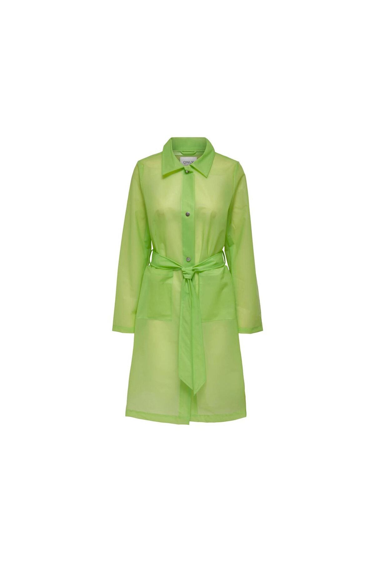 Only Onlacacie Rain Coat Otw Lime Punch Kadın Günlük Yağmurluk 15281181-LIME-PUNCH Yeşil