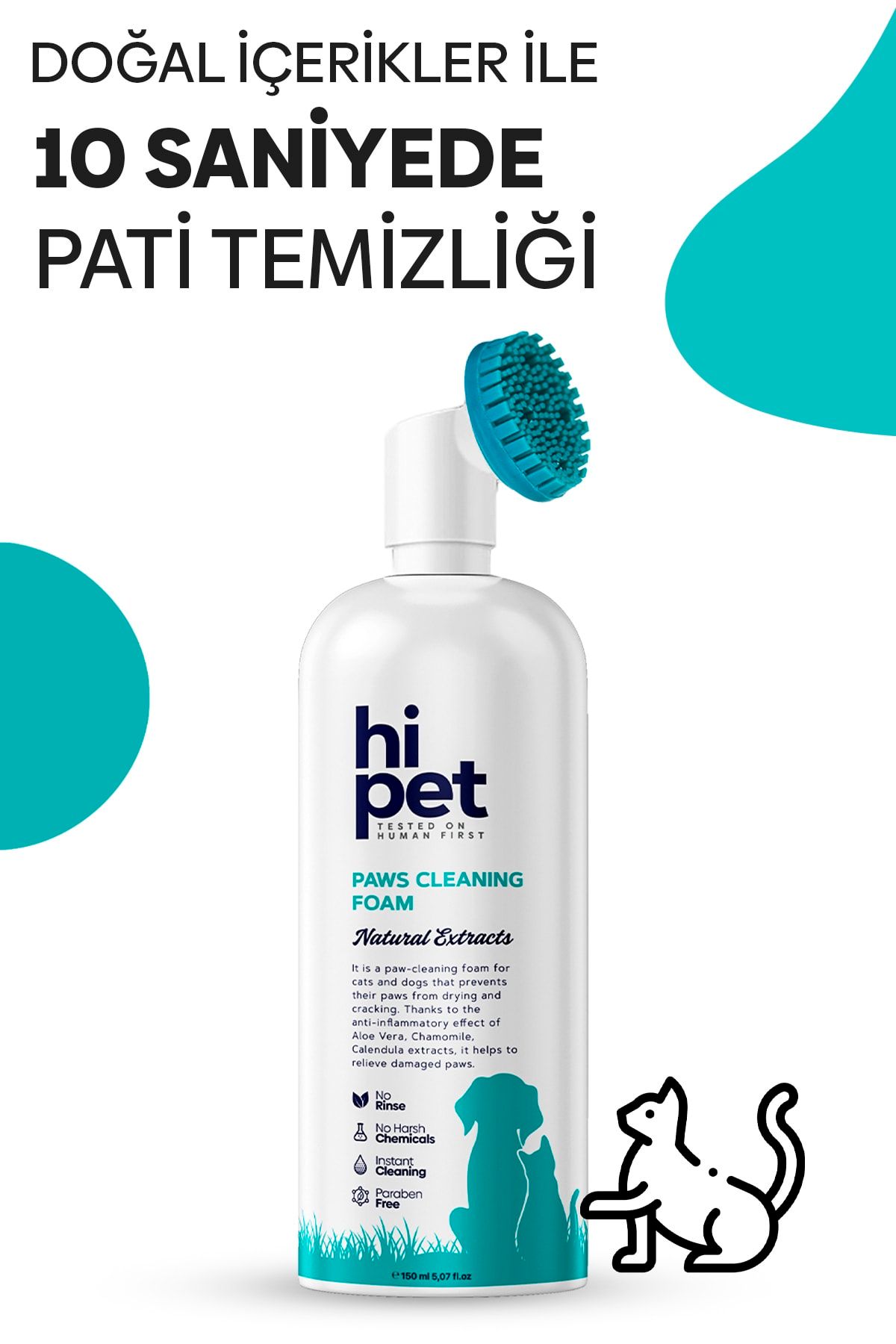 HiPet Kedi Pati Temizleme Köpüğü