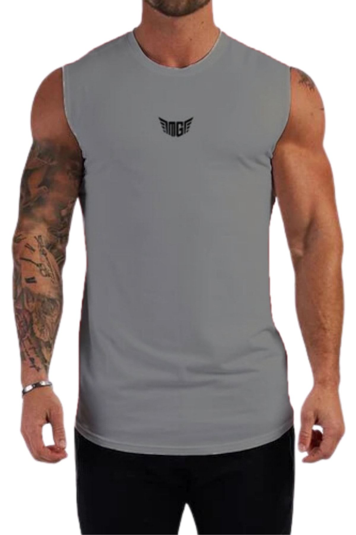 Ghassy Co Erkek Nem Emici Hızlı Kuruma Atletik Teknik Performans Sporcu Sıfır Kol T-shirt