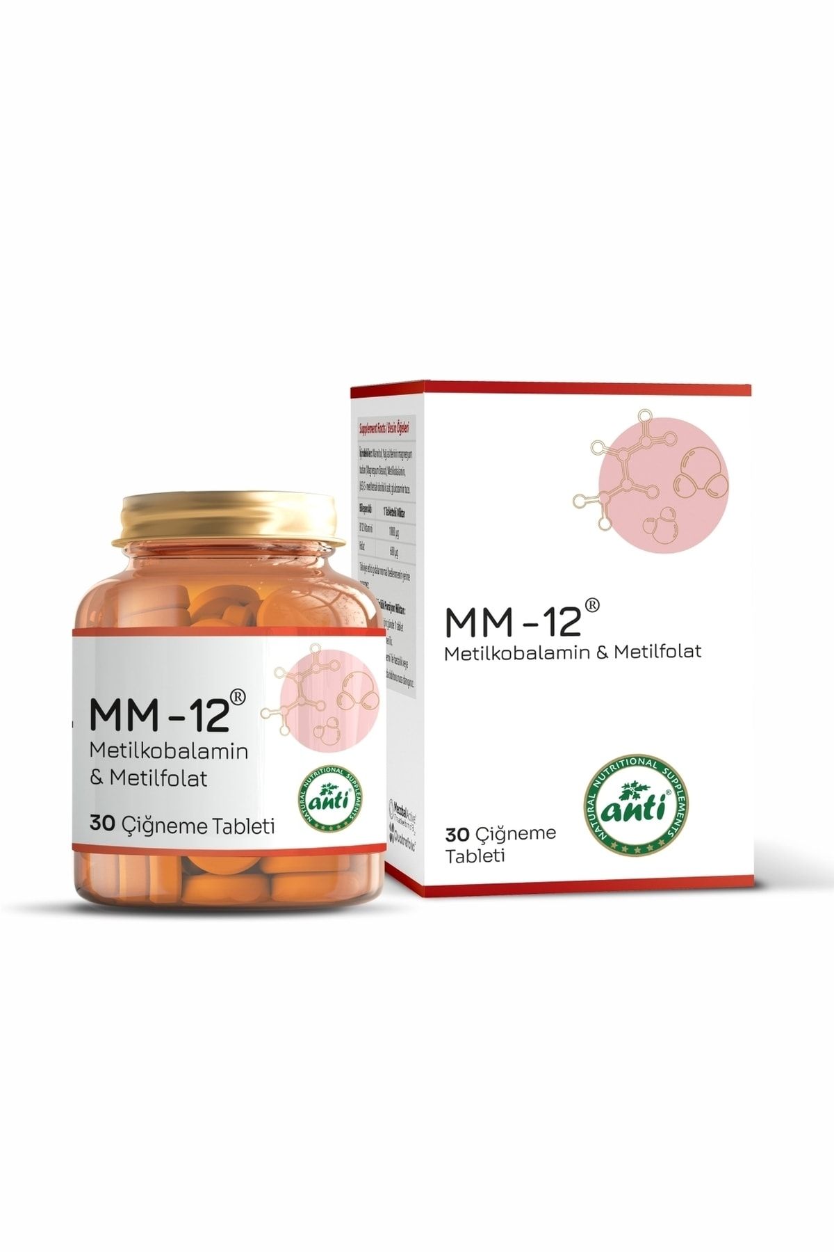 anti Mm-12 Metilkobalamin Çiğneme Tableti
