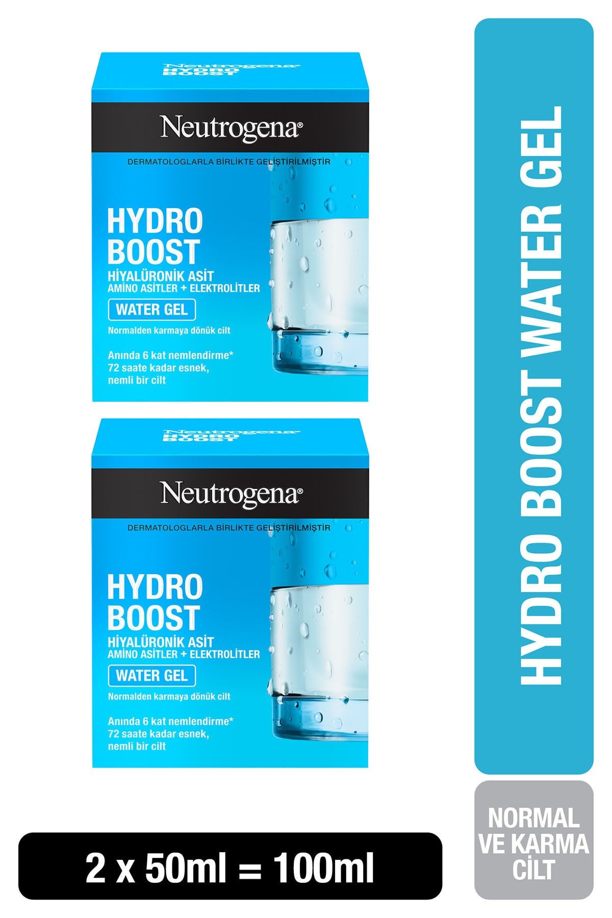 Neutrogena Hydro Boost Water Gel Normal Ciltler Için Nemlendirici 50 ml X 2 Adet