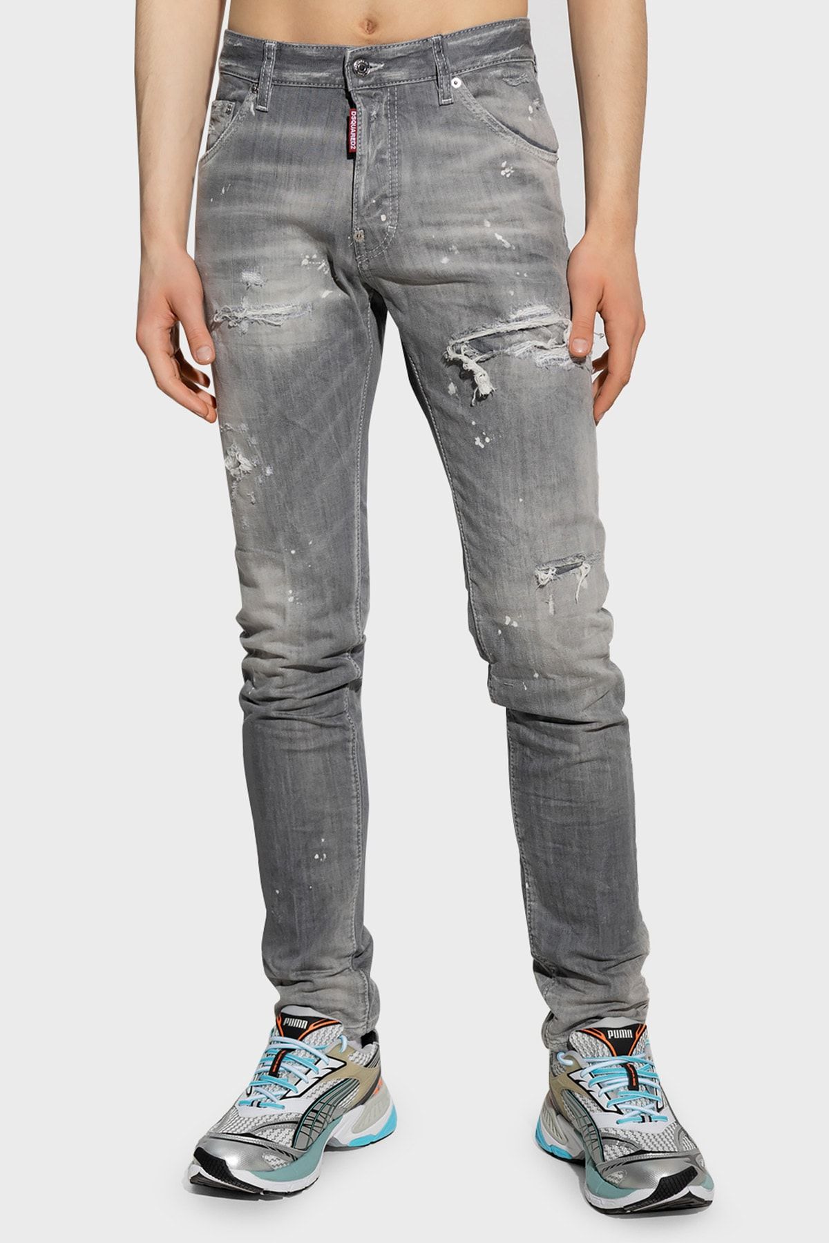 DSquared2 Cool Guy Streç Pamuklu Normal Bel Slim Fit Jeans Erkek KOT PANTOLON S71LB1147 S30260 852