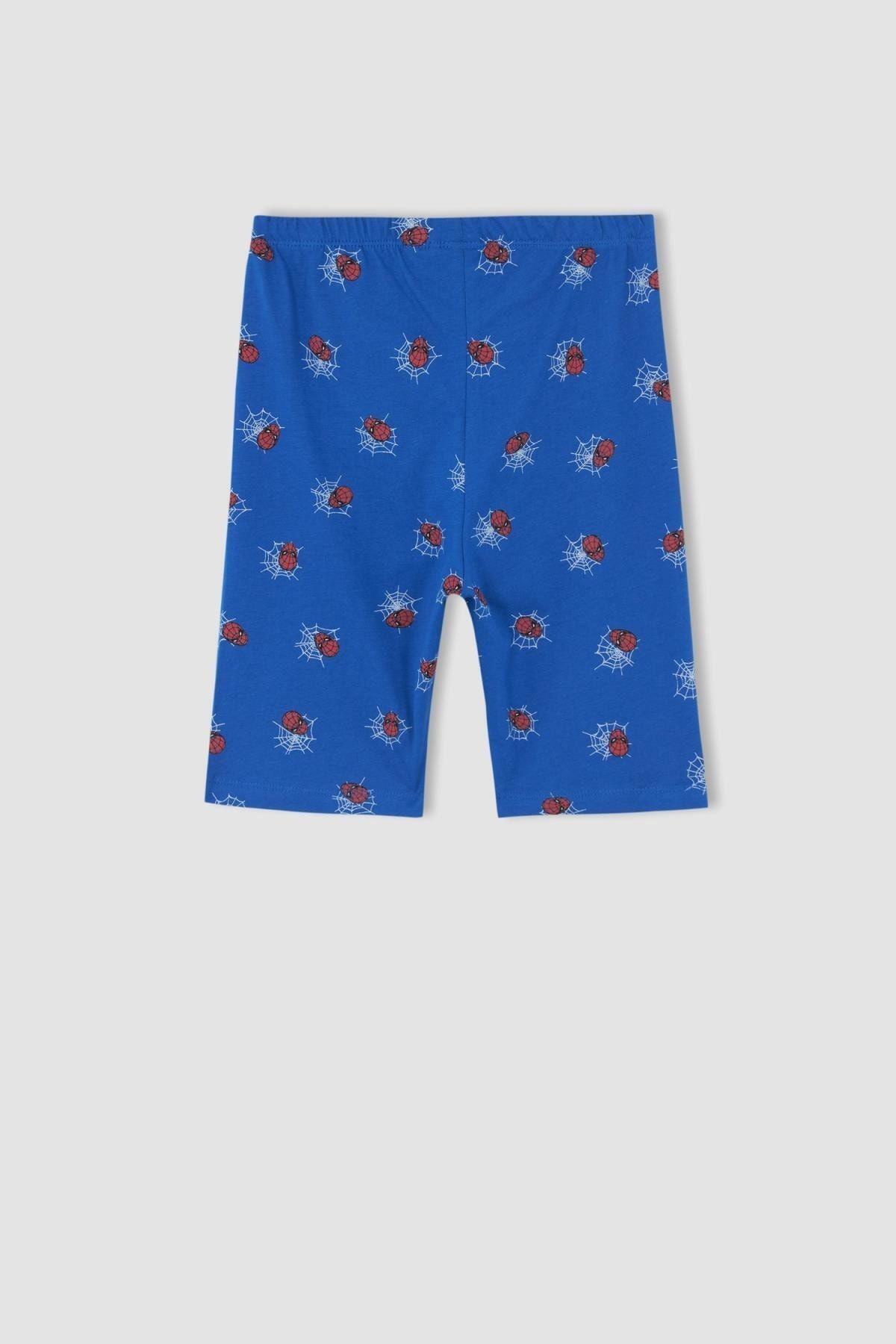 Defacto Erkek Çocuk Spiderman Pamuklu Kısa Kollu Şort Pijama Takım