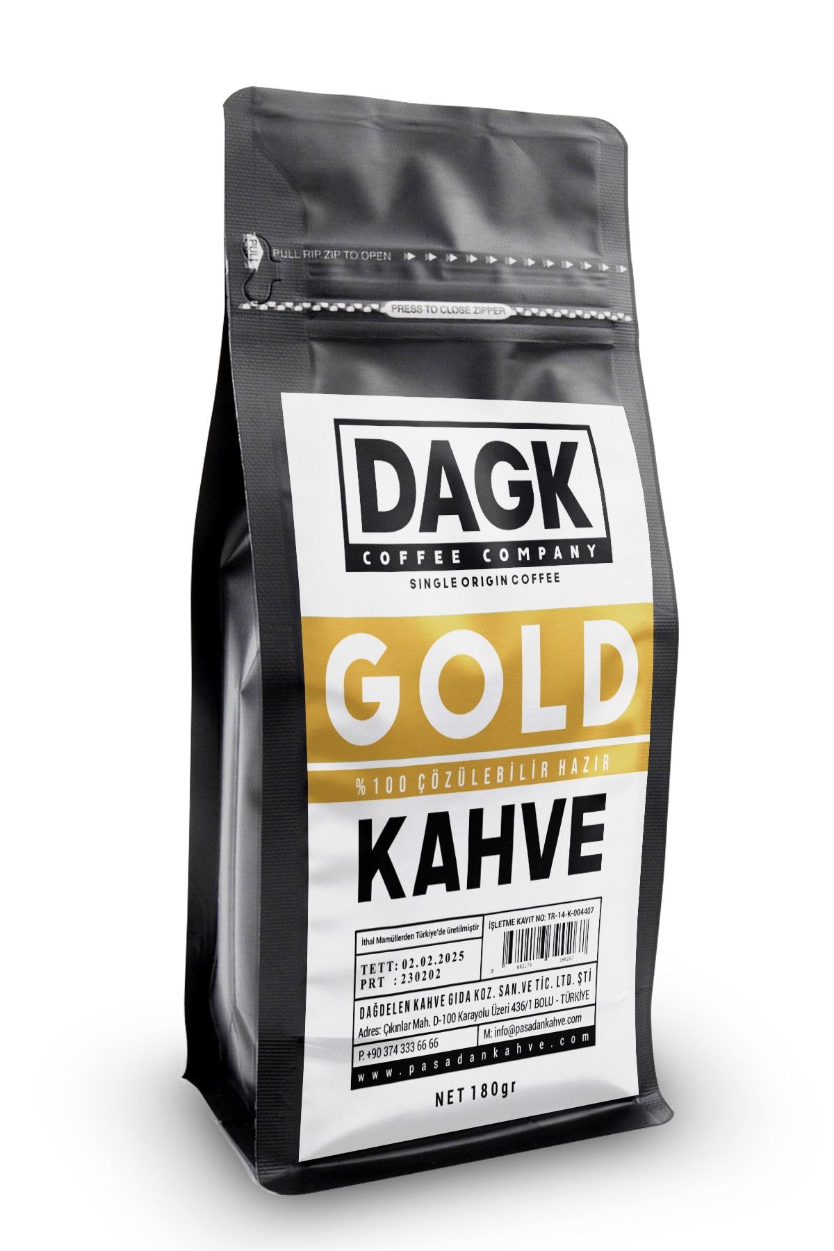 Dagk Gold Kahve 180 gr (GRANÜL ÇÖZÜNEBİLİR)