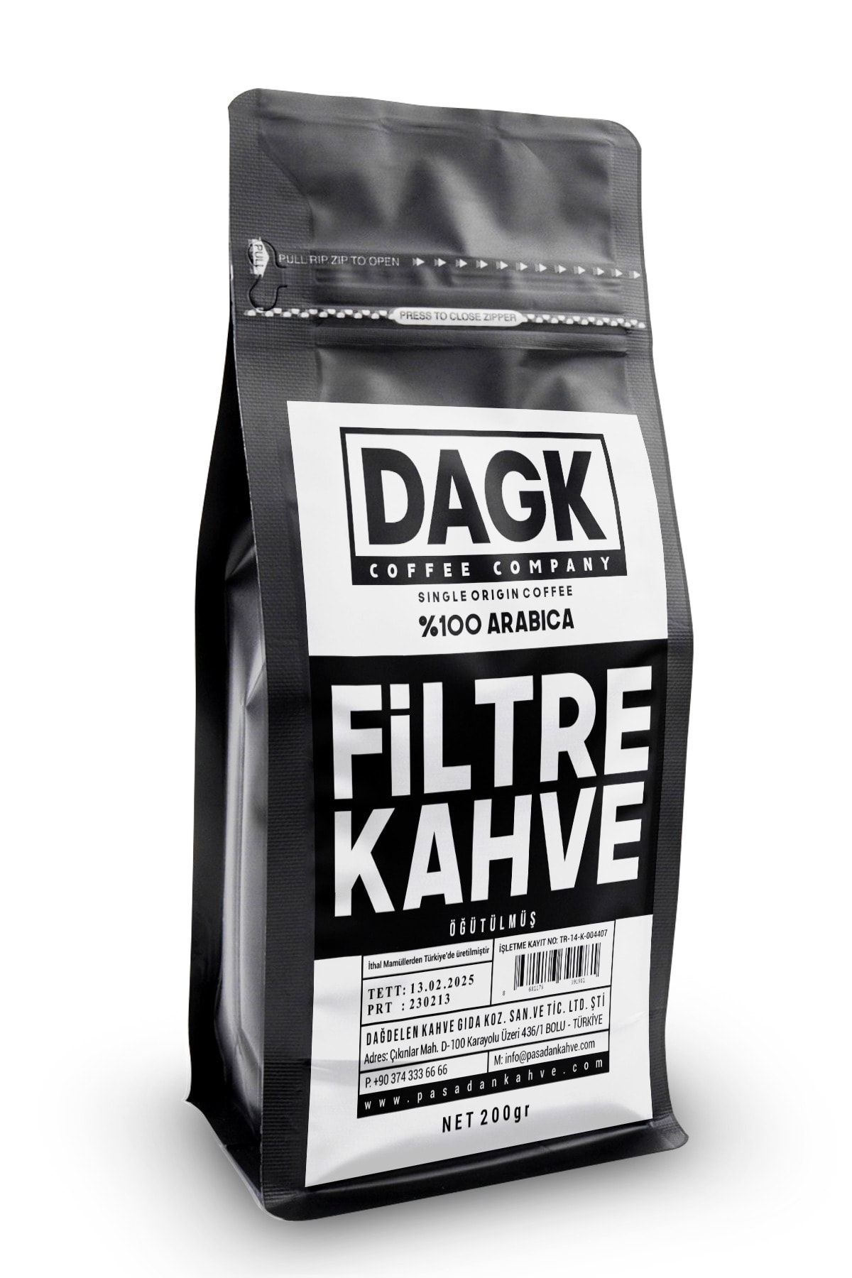 Dagk Filtre Kahve 200gr Öğütülmüş